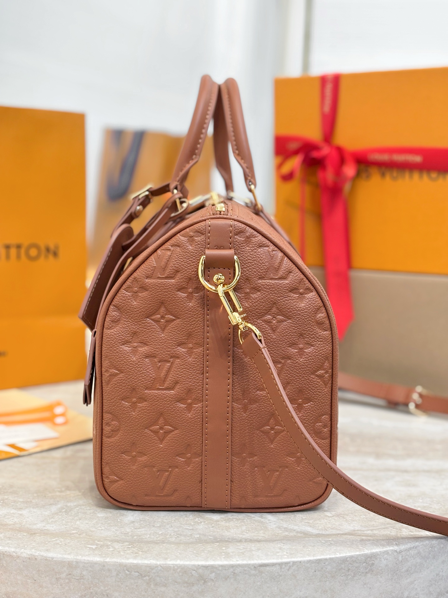 Louis Vuitton Basic Bag Cow Leather M-17cm-s