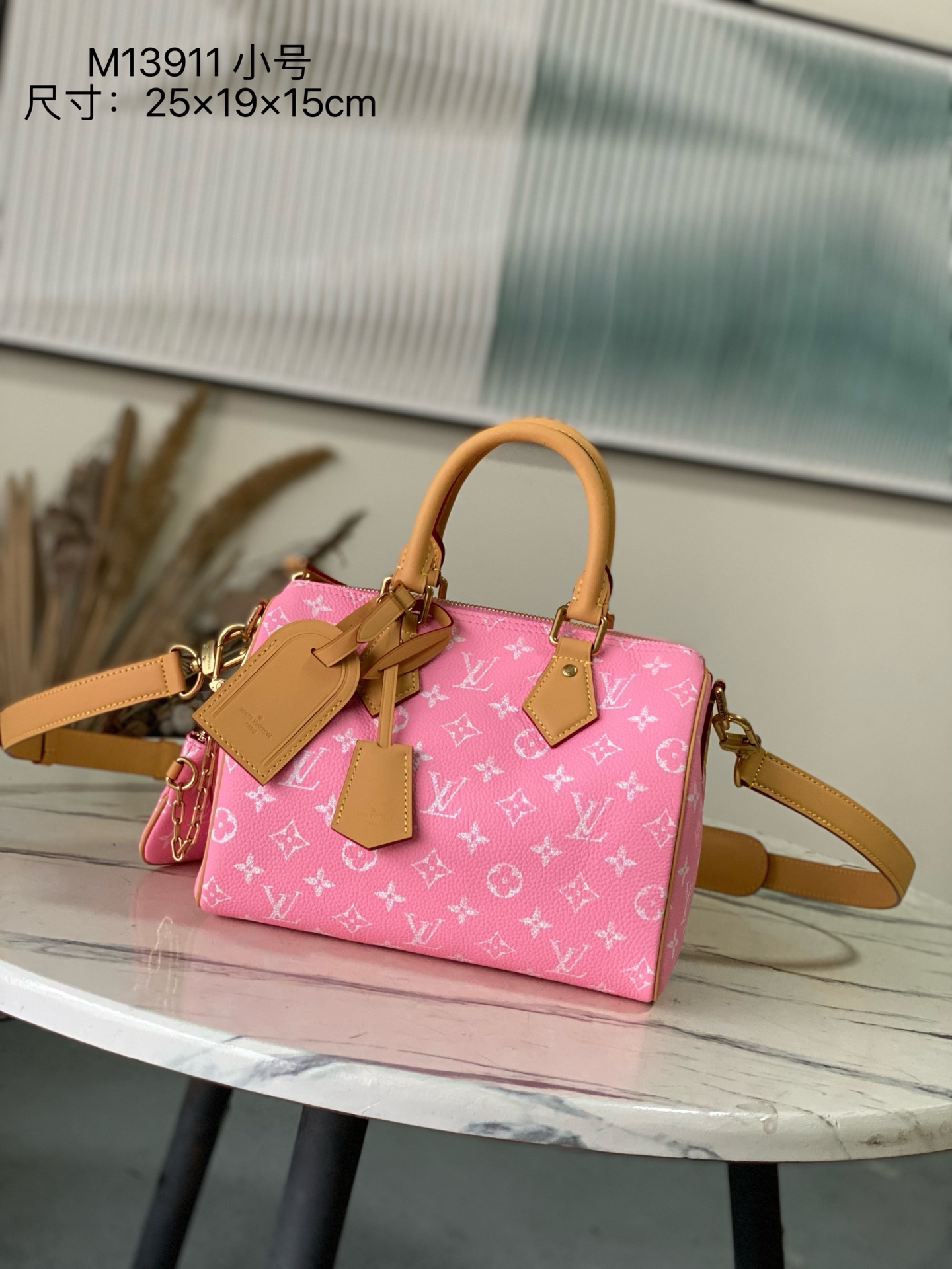 Louis Vuitton Basic Bag Cow Leather Pink M-l-s