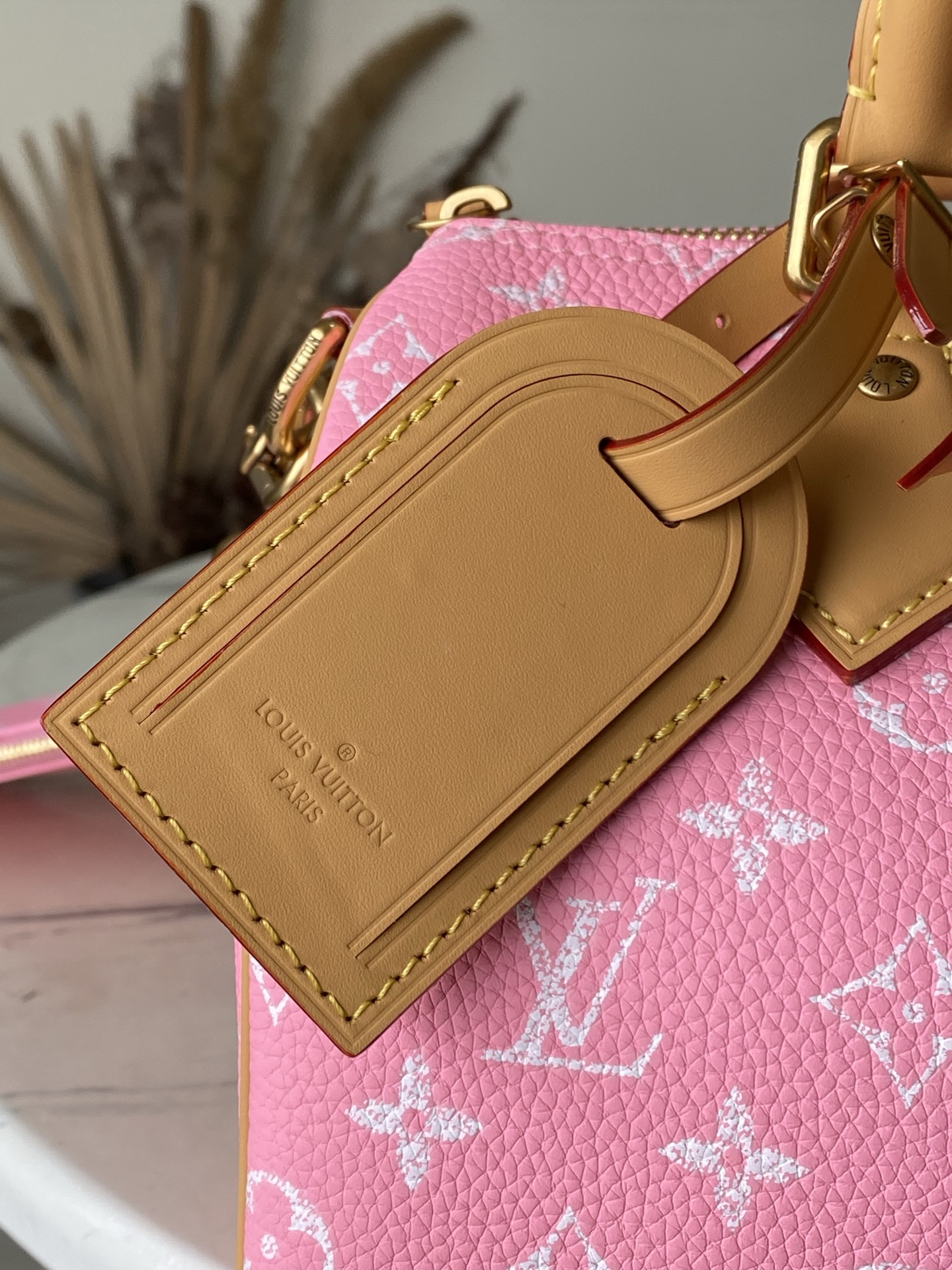 Louis Vuitton Basic Bag Cow Leather Pink M-l-s