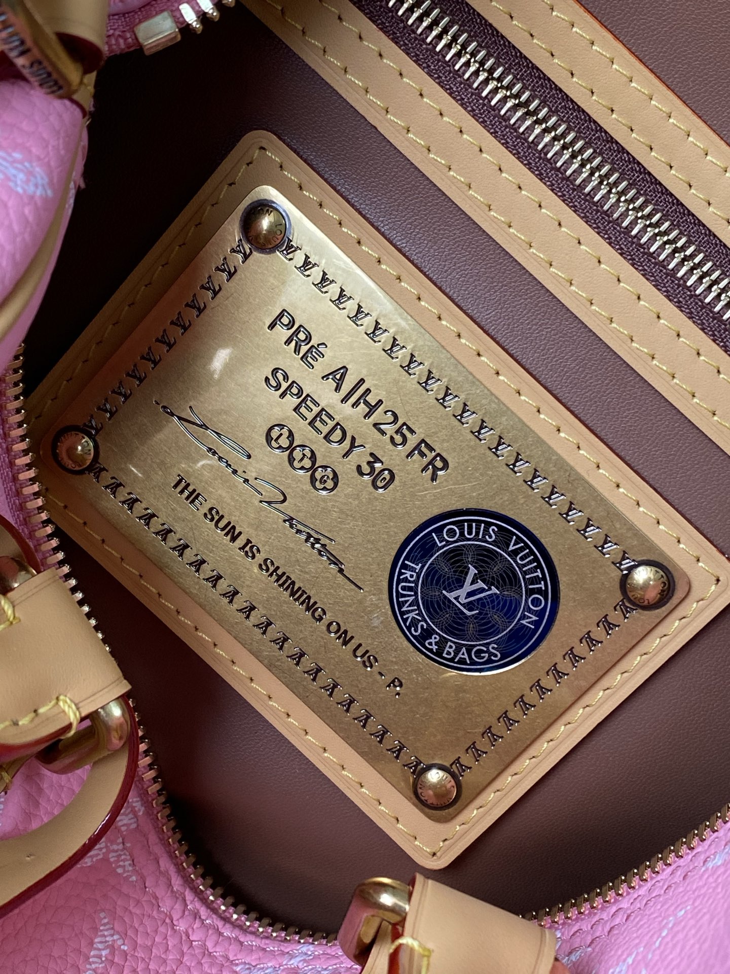 Louis Vuitton Basic Bag Cow Leather Pink M-l-s