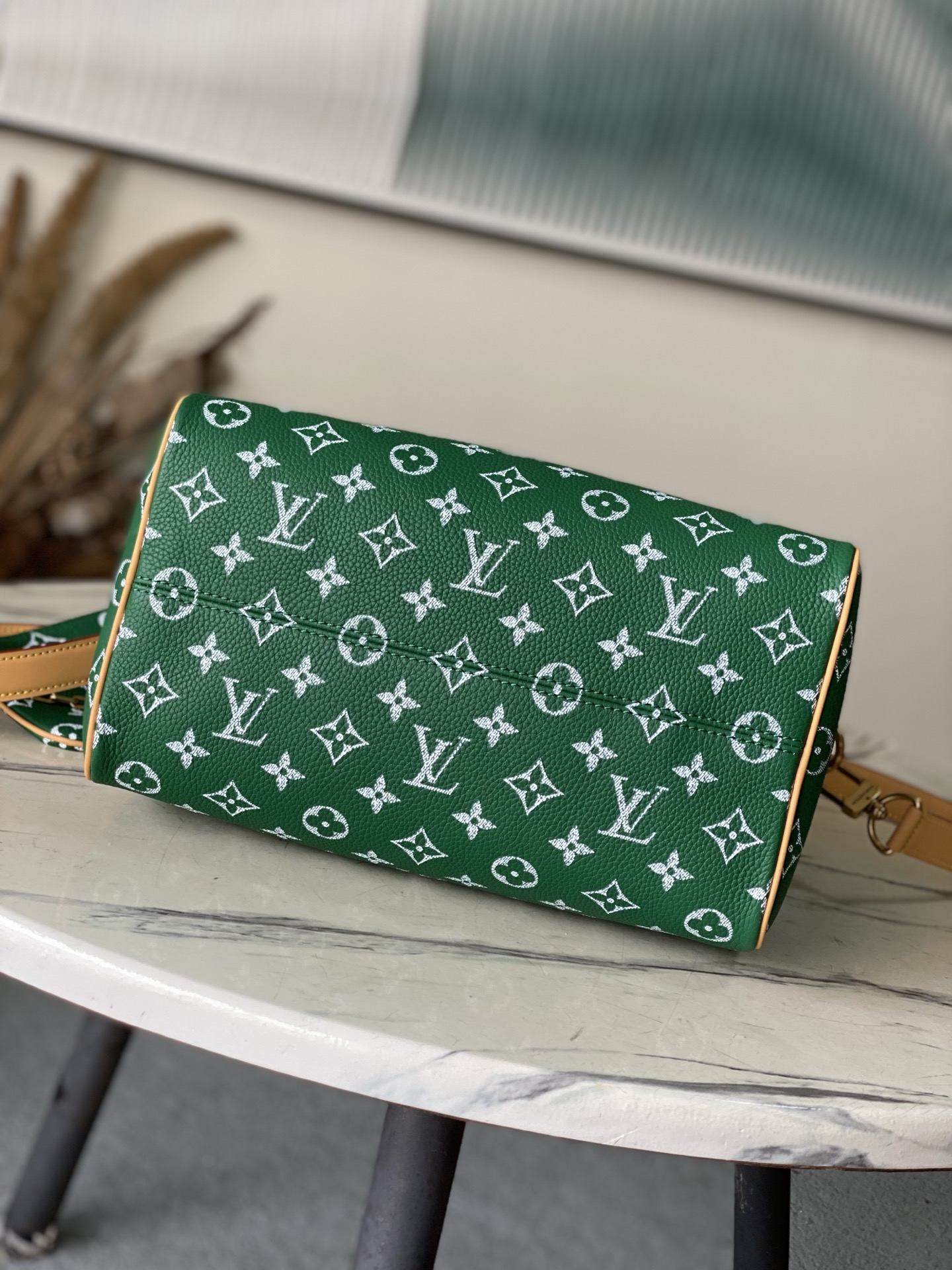 Louis Vuitton Basic Bag Cow Leather Green M-l-s