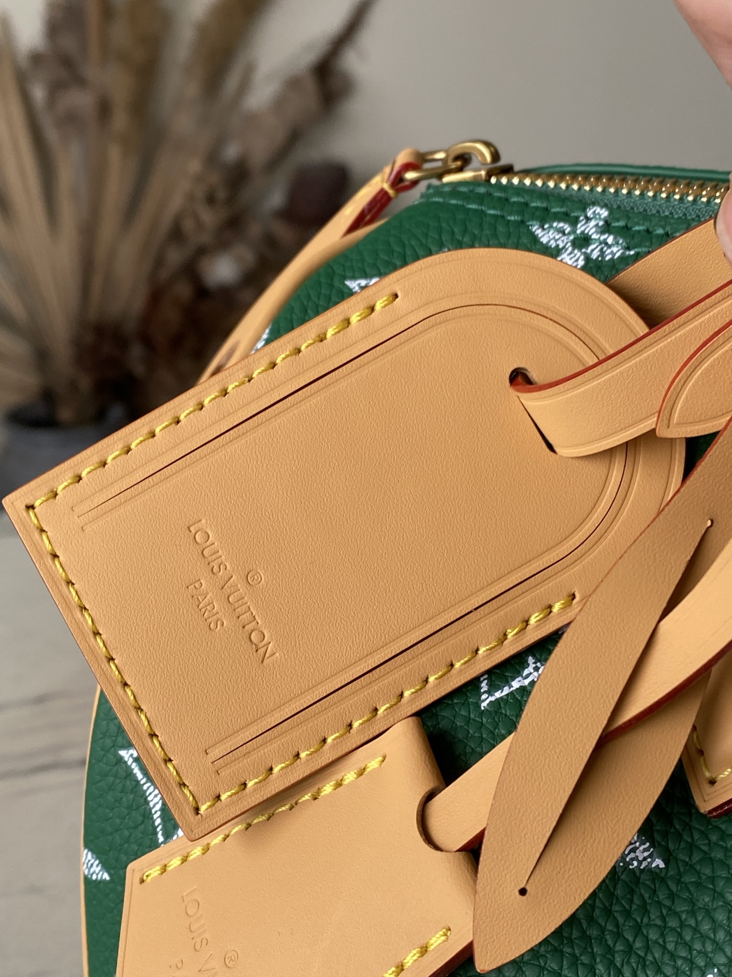 Louis Vuitton Basic Bag Cow Leather Green M-l-s