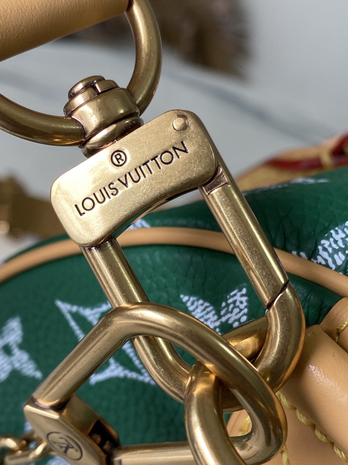 Louis Vuitton Basic Bag Cow Leather Green M-l-s