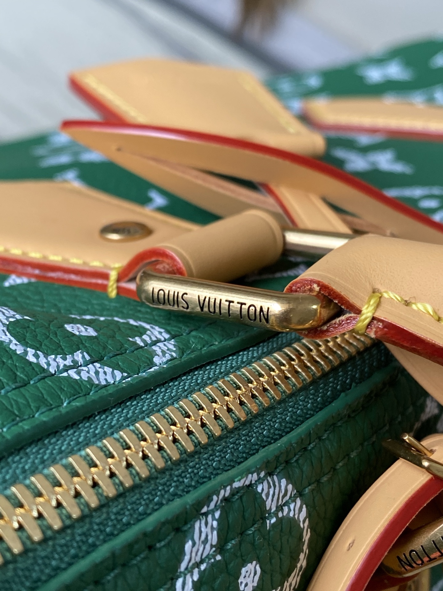 Louis Vuitton Basic Bag Cow Leather Green M-l-s