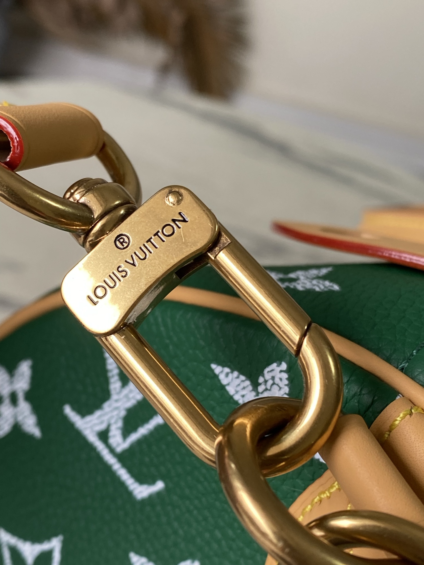 Louis Vuitton Basic Bag Cow Leather Green M-l-s