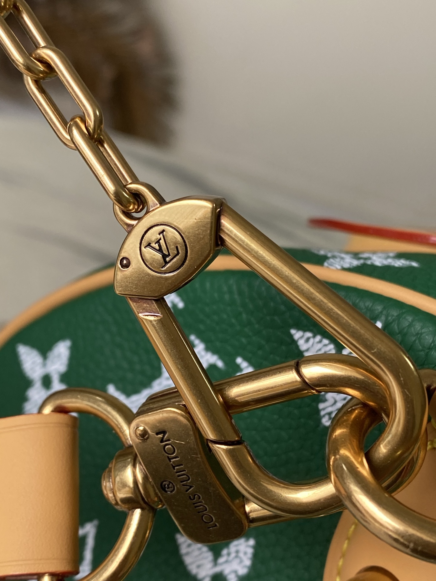 Louis Vuitton Basic Bag Cow Leather Green M-l-s