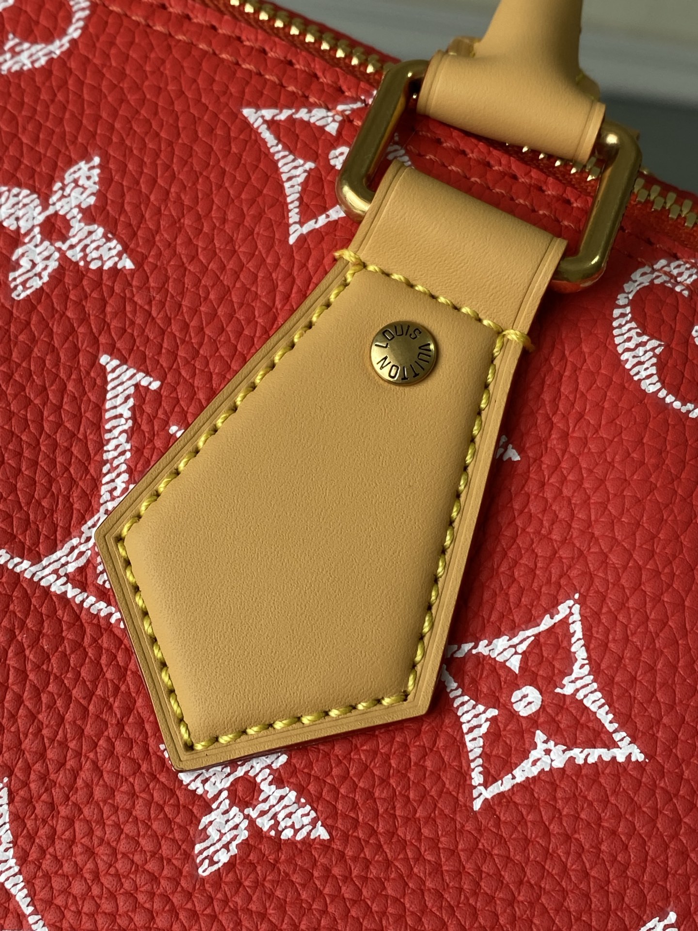 Louis Vuitton Basic Bag Cow Leather Red M-l-s