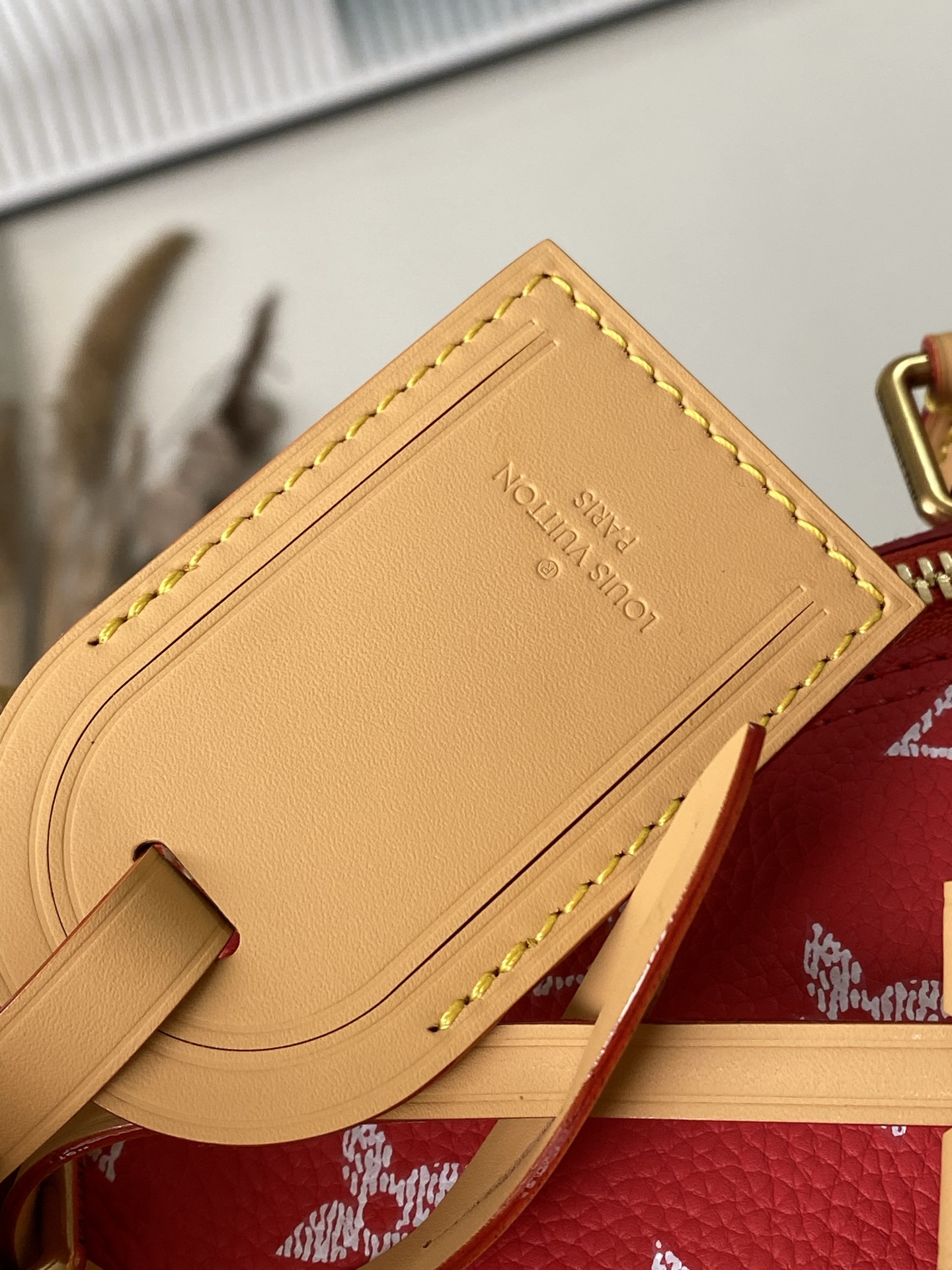 Louis Vuitton Basic Bag Cow Leather Red M-l-s