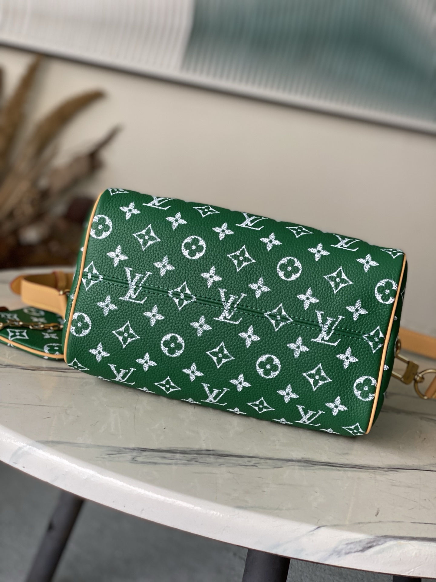 Louis Vuitton Basic Bag Cow Leather Green M-l-s
