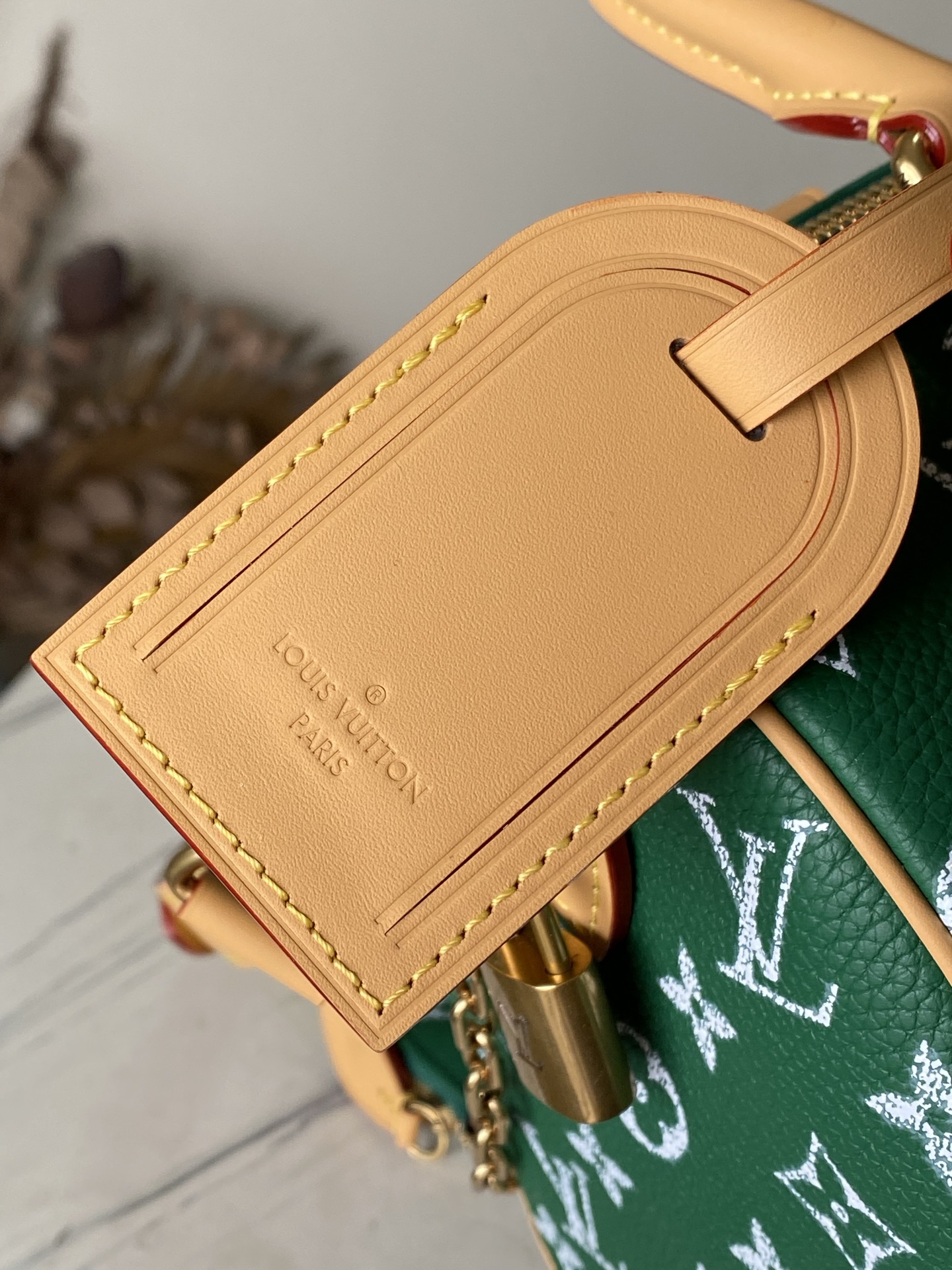 Louis Vuitton Basic Bag Cow Leather Green M-l-s