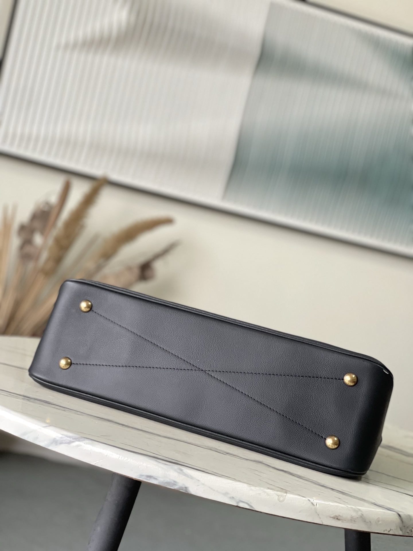 Louis Vuitton Basic Bag Cow Leather Black M-l