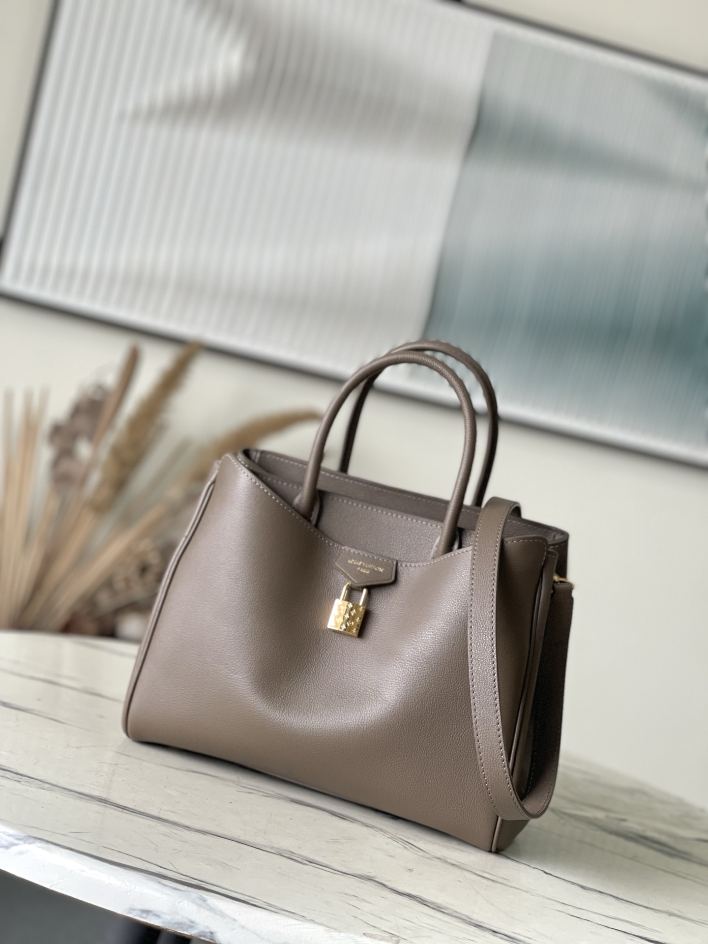 Louis Vuitton Basic Bag Cow Leather Gray M