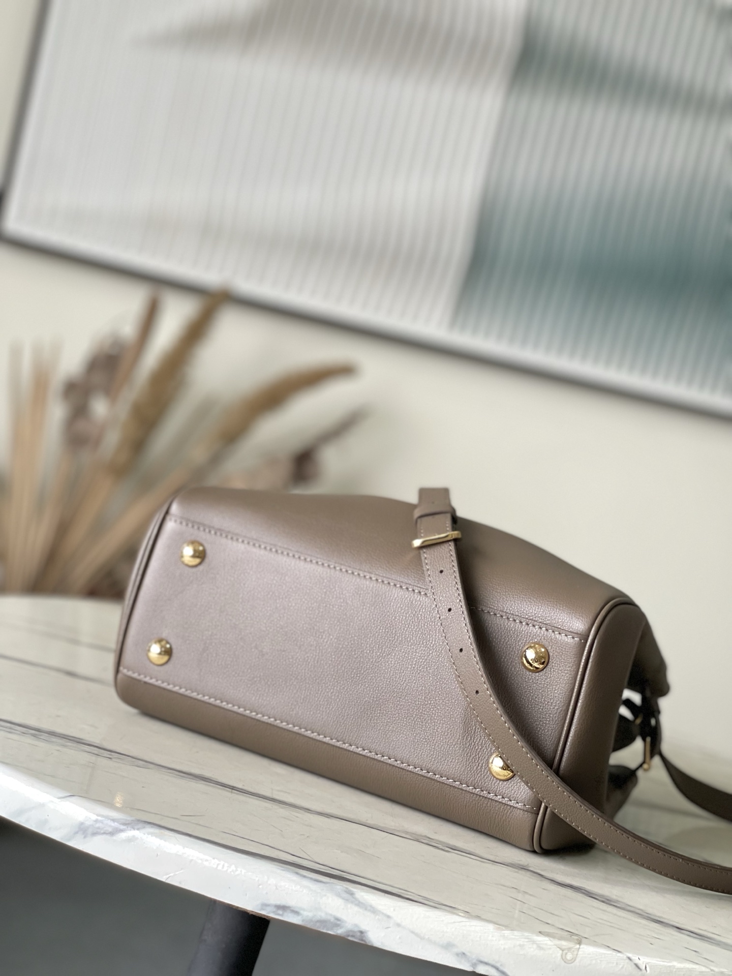 Louis Vuitton Basic Bag Cow Leather Gray M