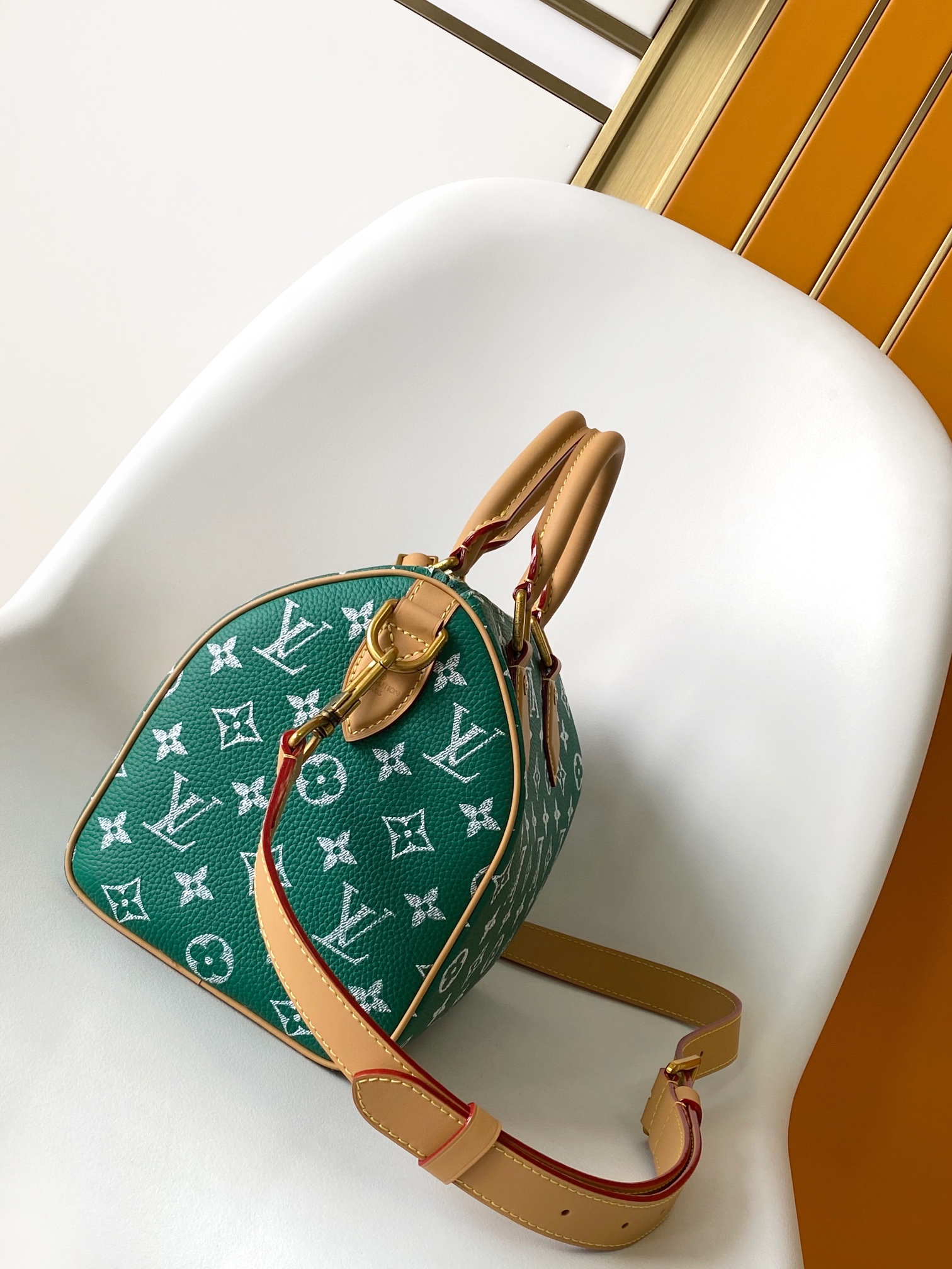 Louis Vuitton Basic Bag Cow Leather Green 15cm-m-l-s