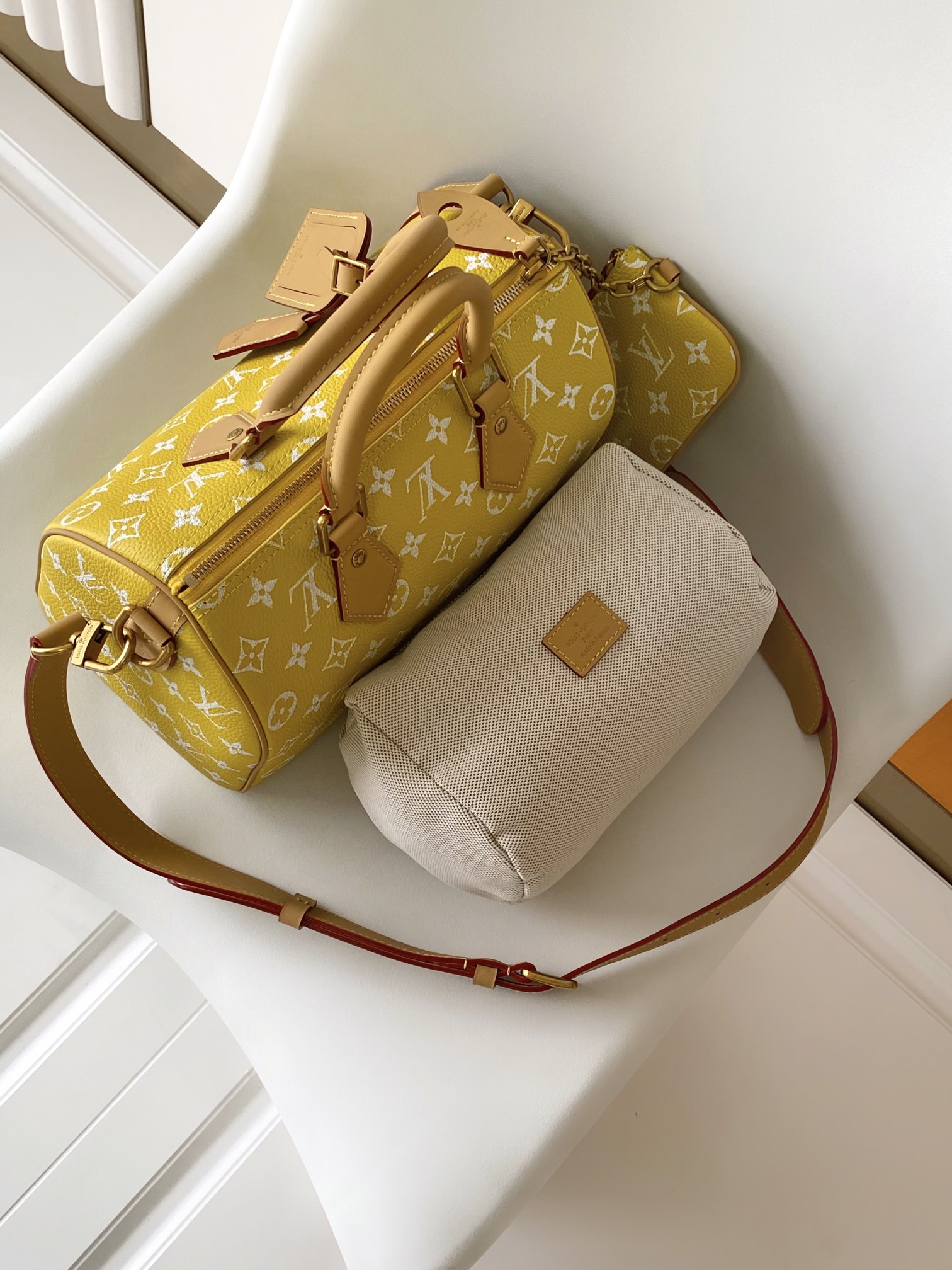 Louis Vuitton Basic Bag Cow Leather Green 15cm-m-l-s