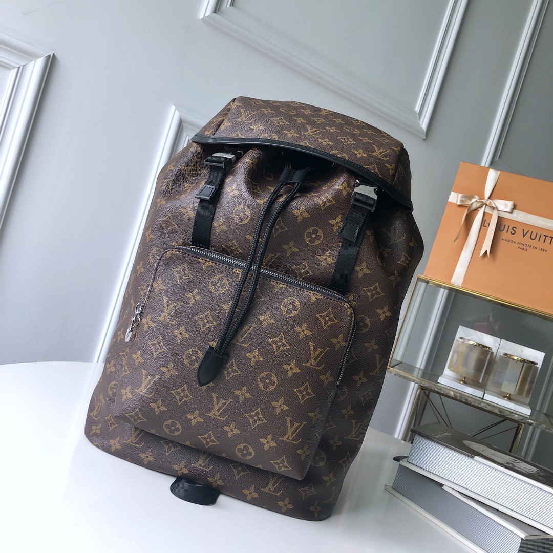 Louis Vuitton Backpack Cow Leather Silver M-20cm