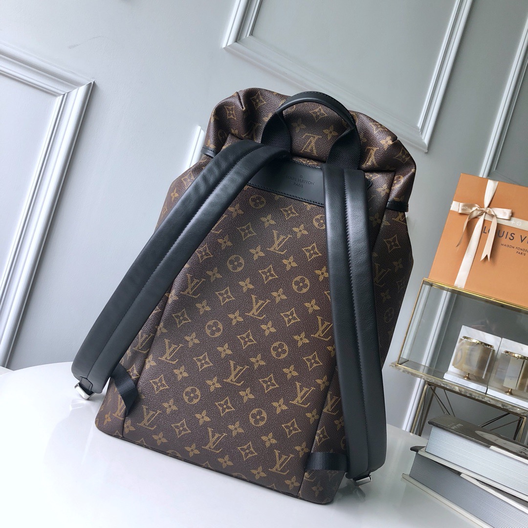 Louis Vuitton Backpack Cow Leather Silver M-20cm
