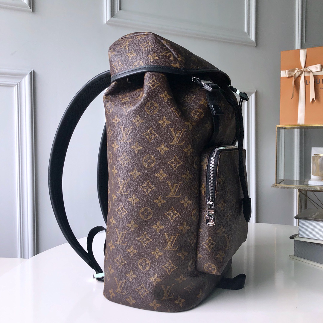 Louis Vuitton Backpack Cow Leather Silver M-20cm