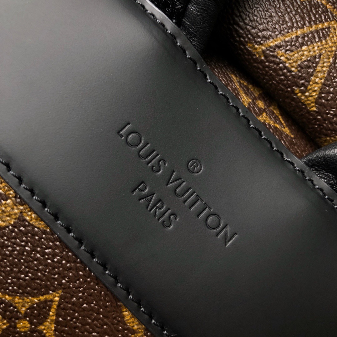 Louis Vuitton Backpack Cow Leather Silver M-20cm