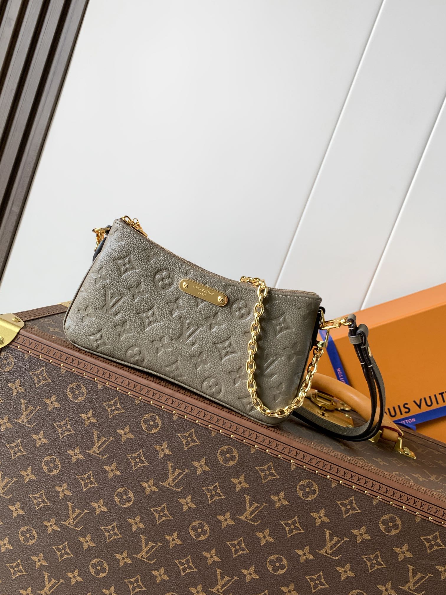 Louis Vuitton Basic Bag Cow Leather Black M-l-s