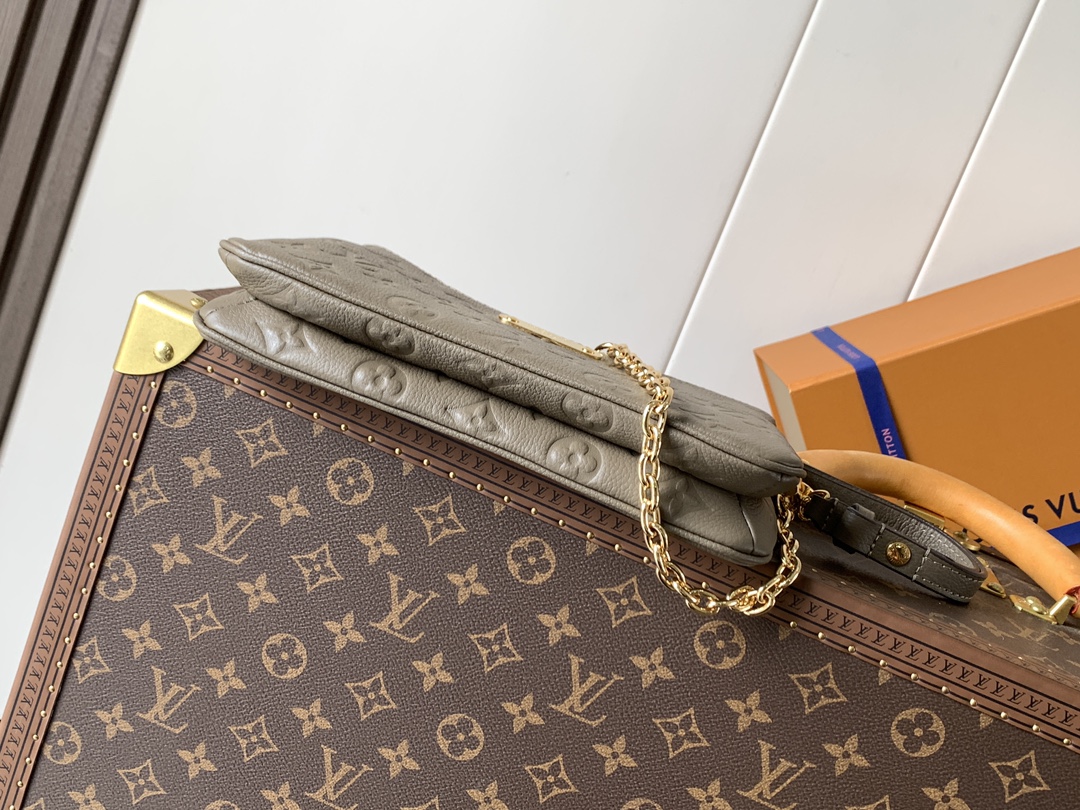 Louis Vuitton Basic Bag Cow Leather Black M-l-s