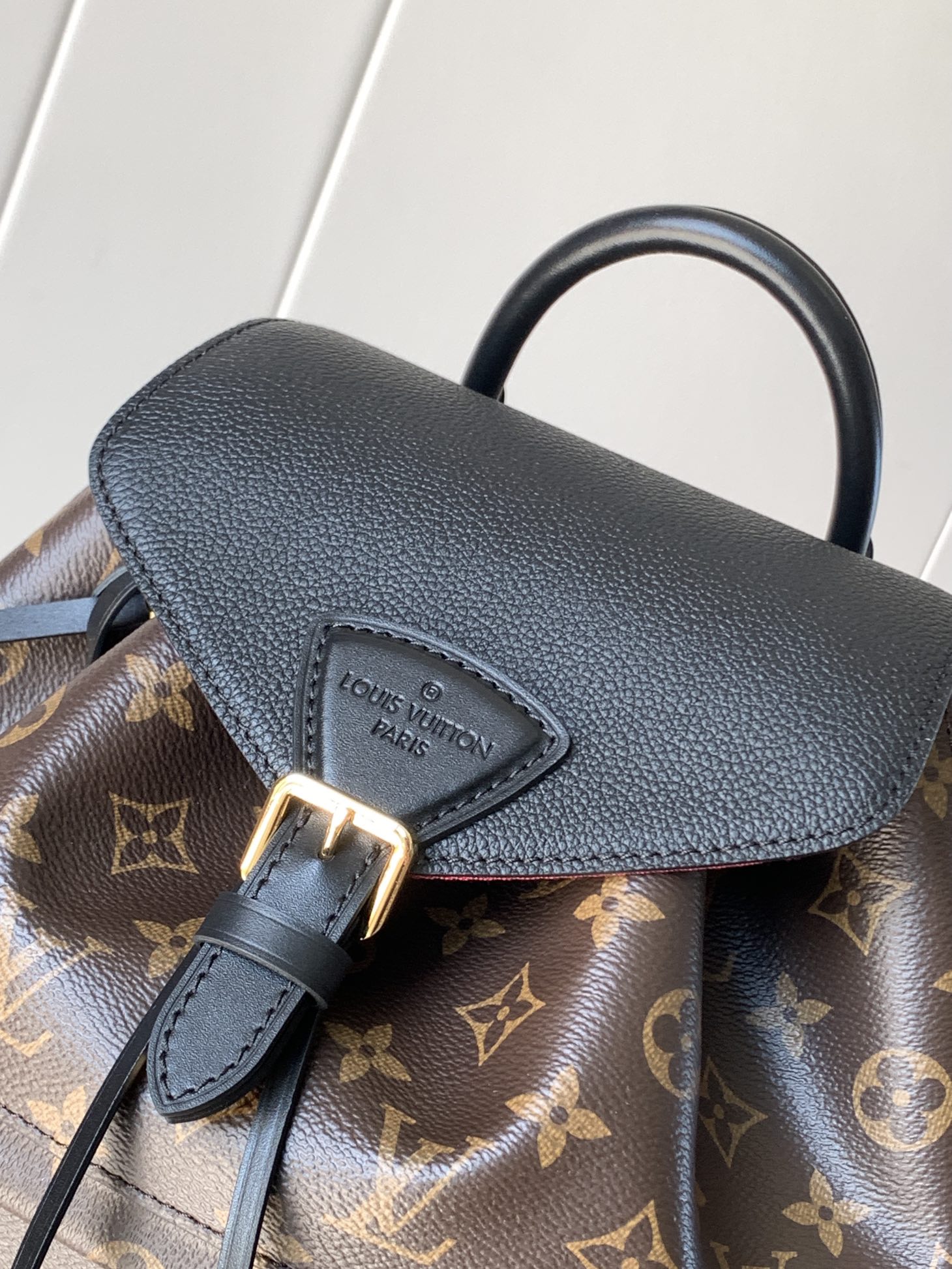 Louis Vuitton Backpack Cow Leather Black M-s