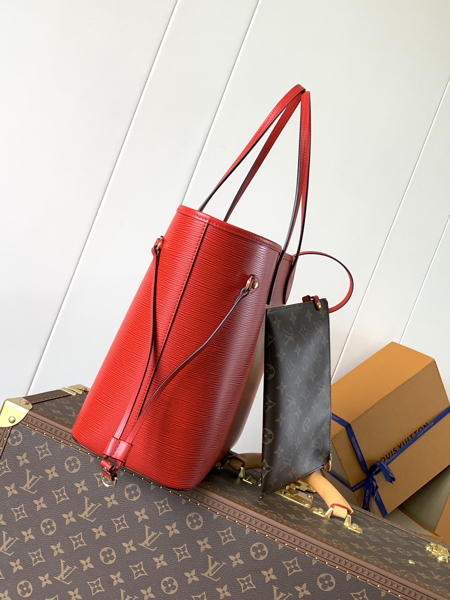 Louis Vuitton Tote Bag Cow Leather Black M-l-s