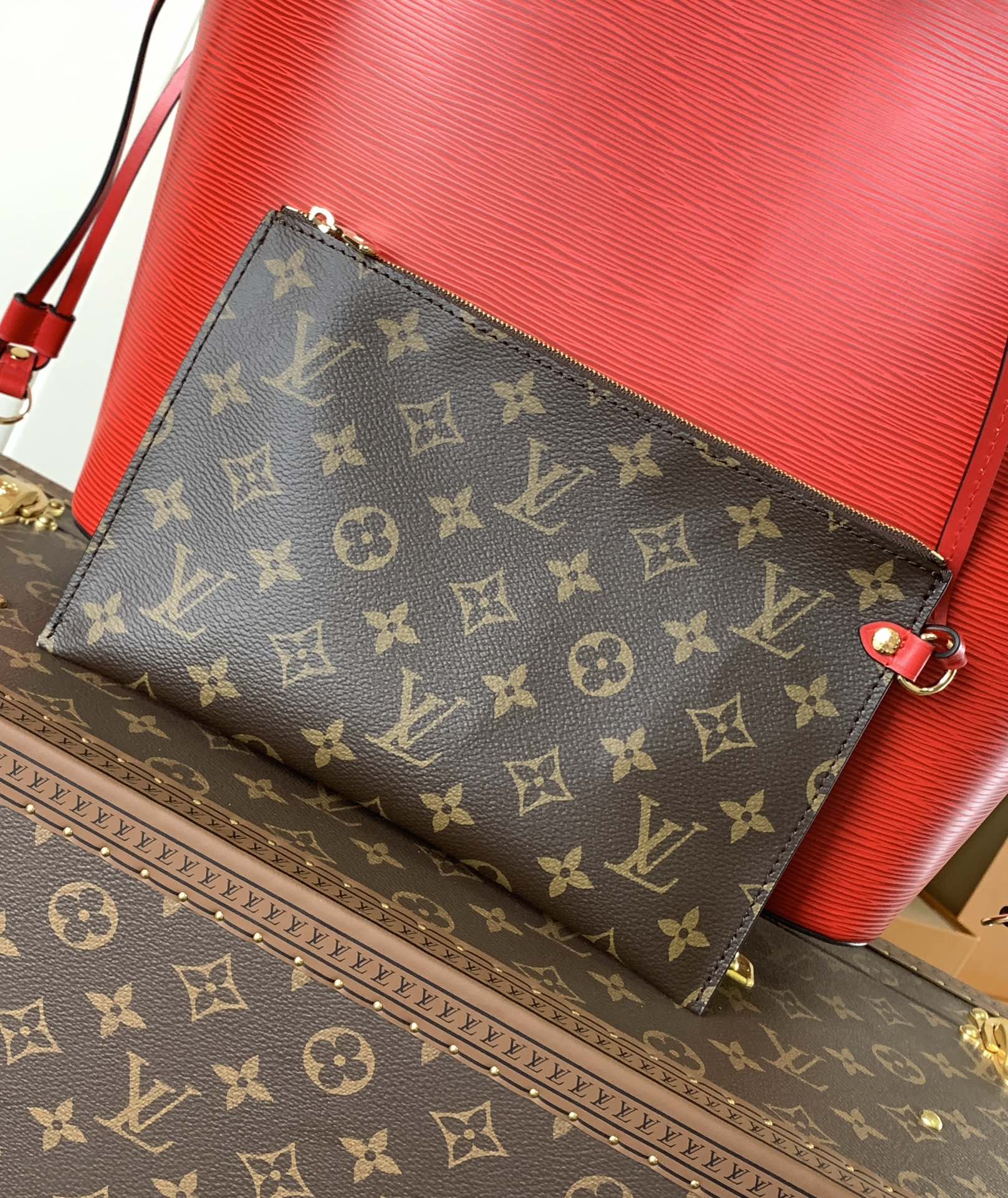 Louis Vuitton Tote Bag Cow Leather Black M-l-s