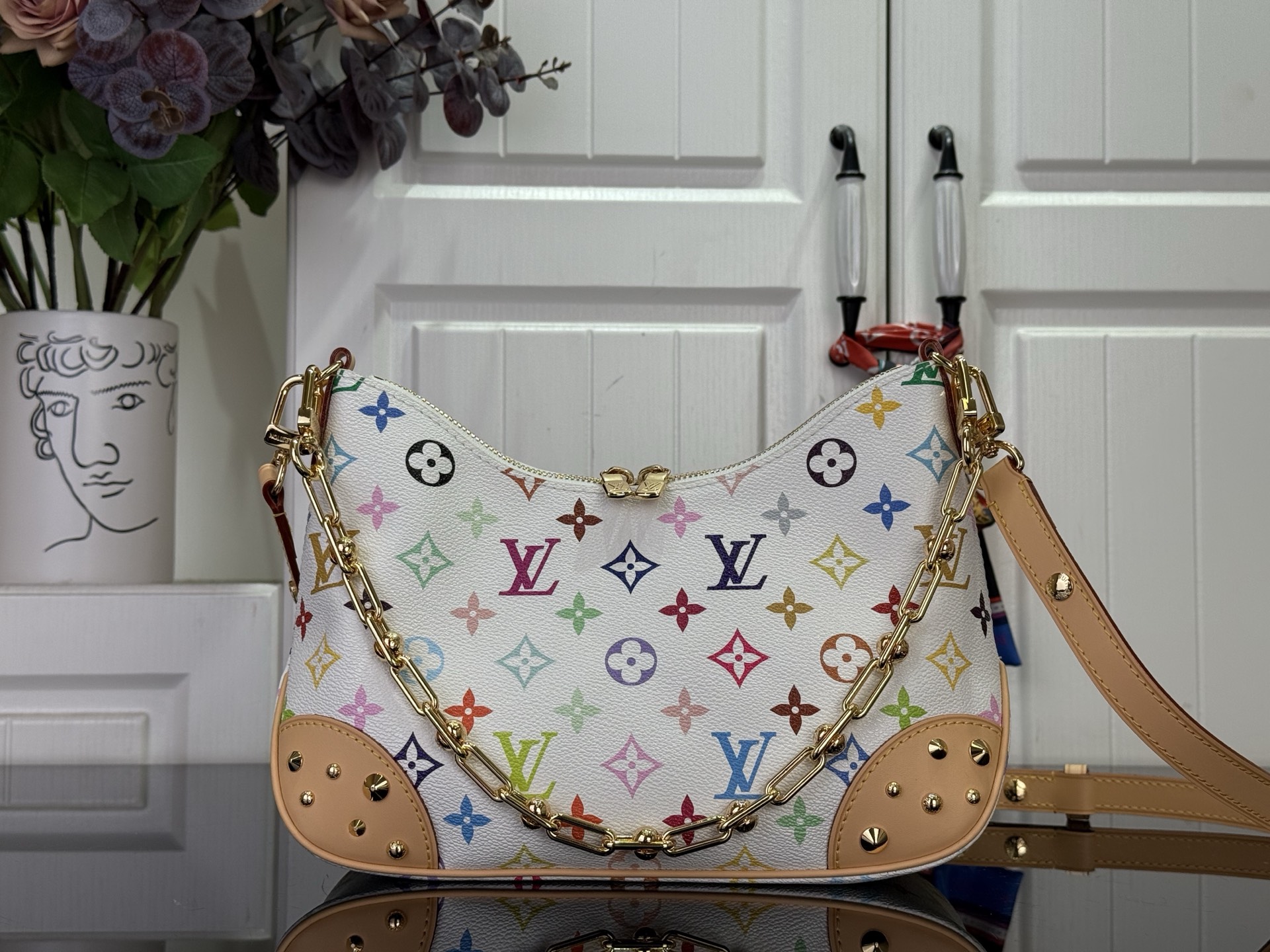 Louis Vuitton Clutch Bag Canvas M-l