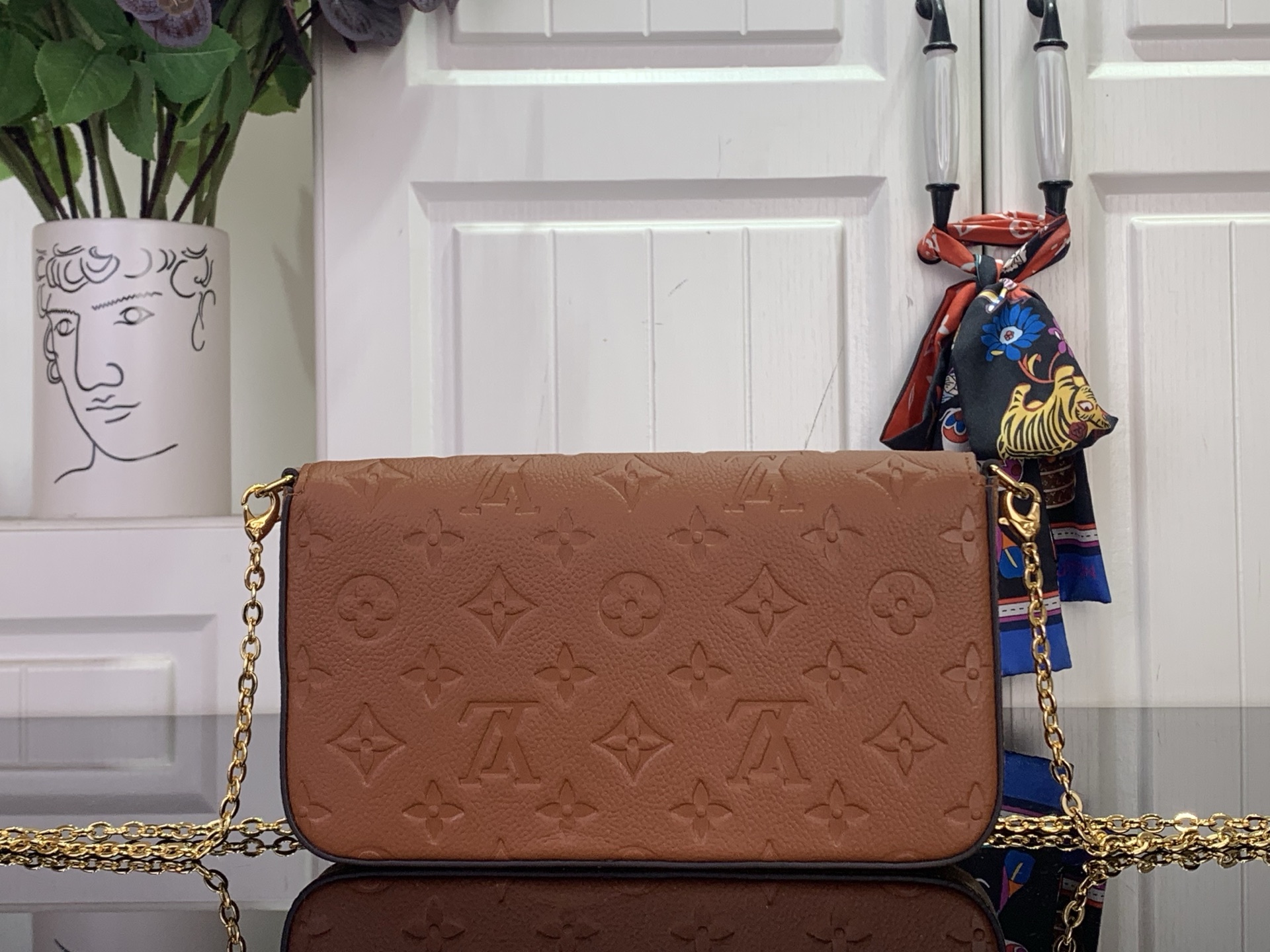 Louis Vuitton Clutch Bag Brown M-l