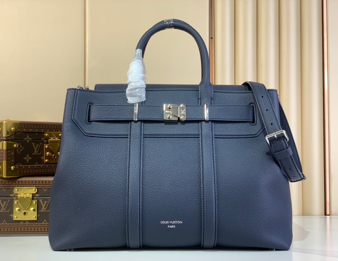 Tote Bag Cow Leather Black M-l-s