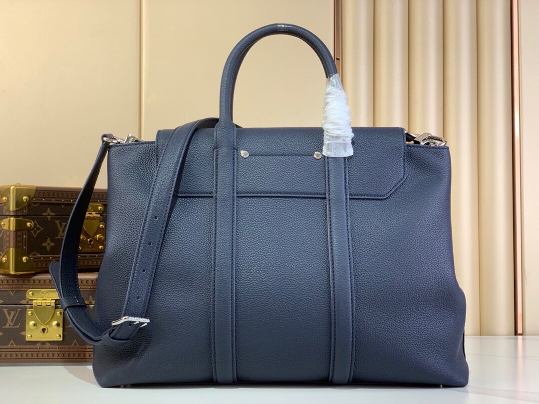 Tote Bag Cow Leather Black M-l-s