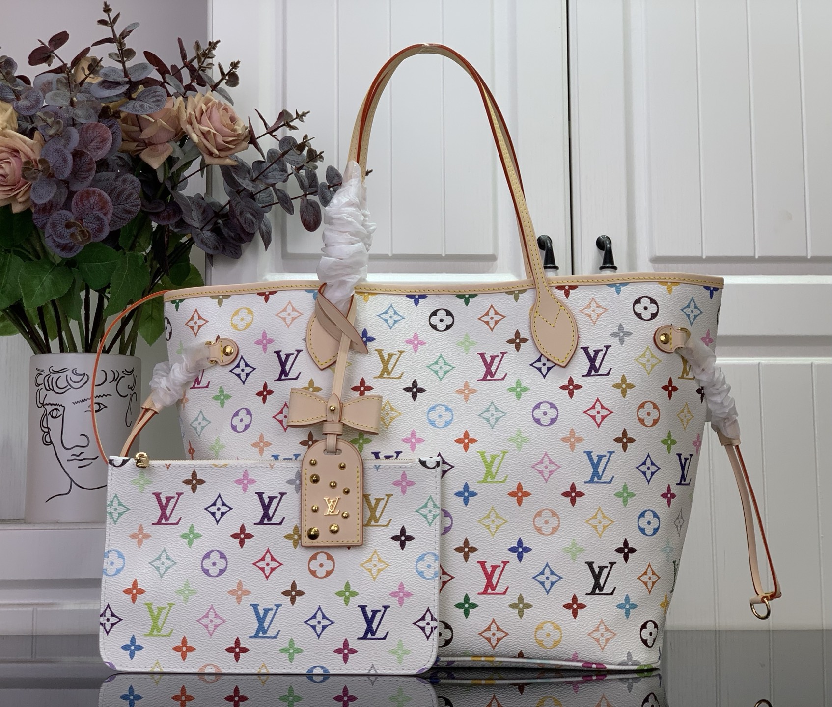 Louis Vuitton Tote Bag Cow Leather M-l