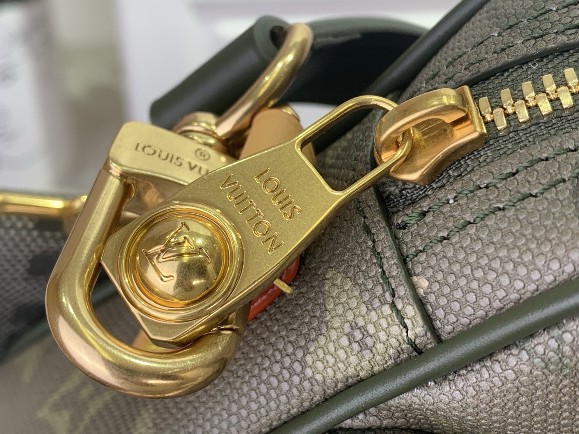 Louis Vuitton Crossbody Bag Canvas Gold M-l