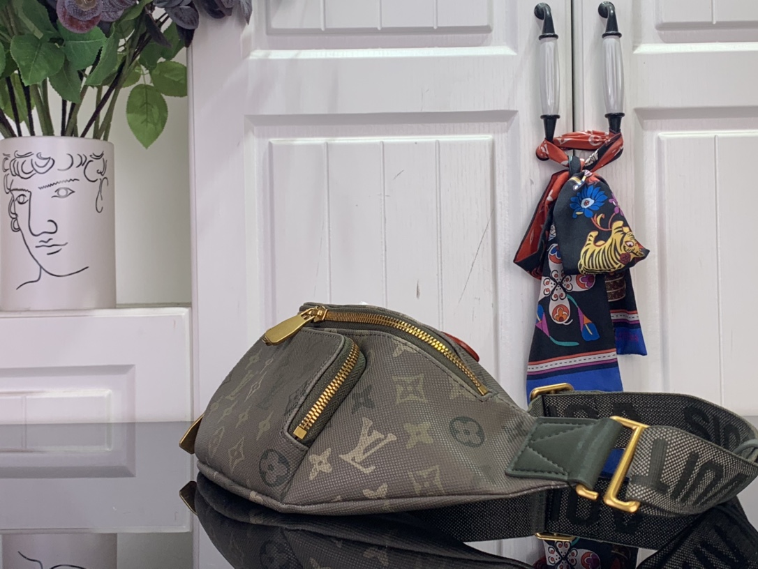 Louis Vuitton Basic Bag Canvas Green M-l-s