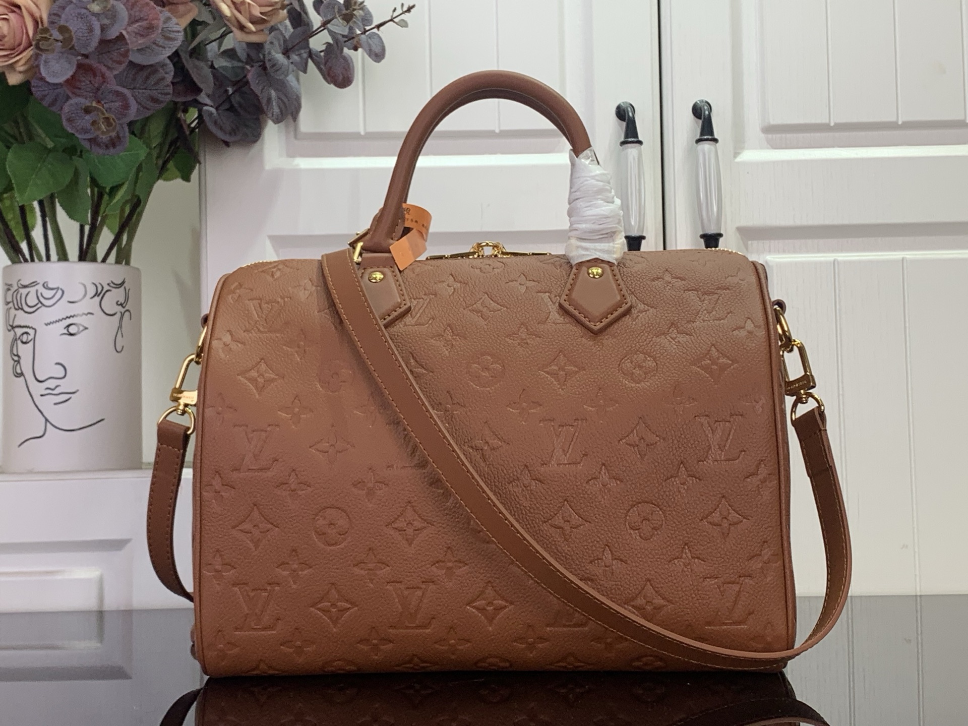 Louis Vuitton Basic Bag Cow Leather Black M-s