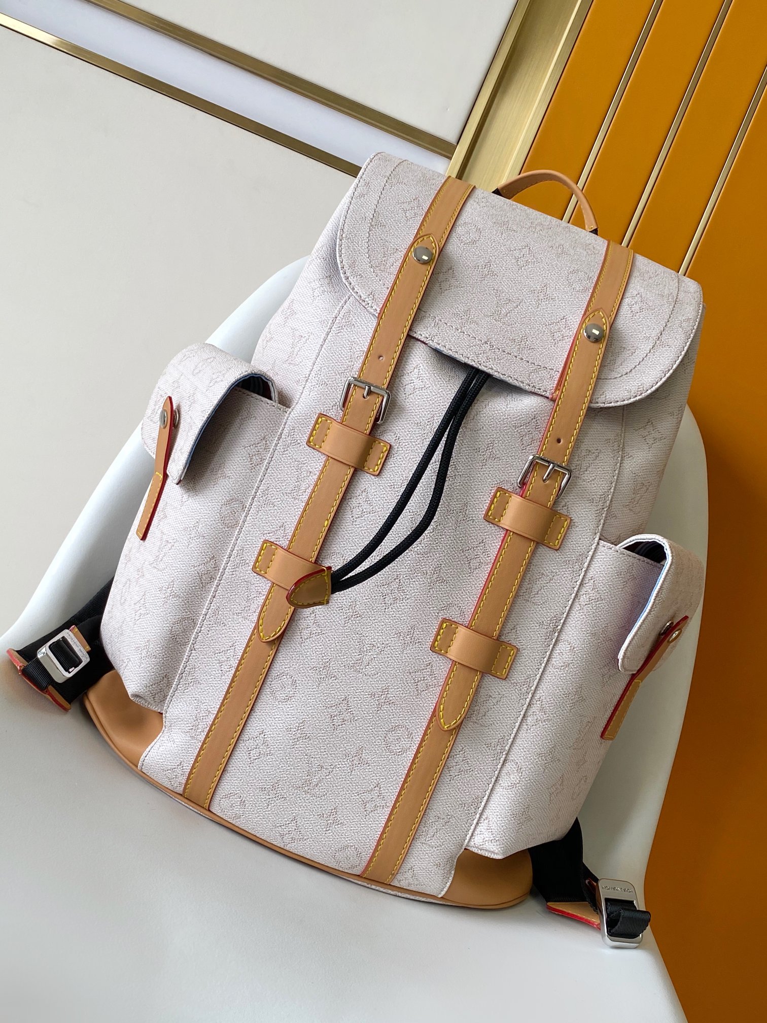 Louis Vuitton Backpack Canvas White M-s