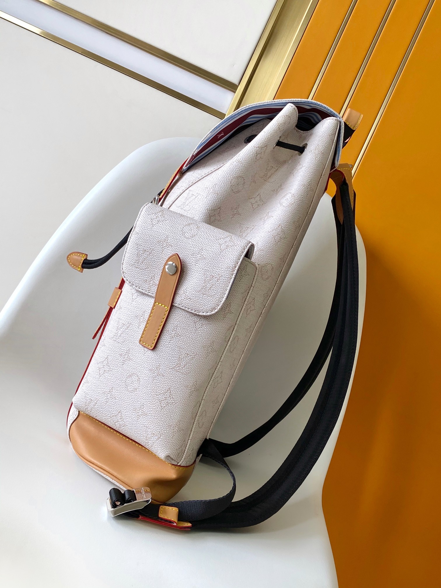 Louis Vuitton Backpack Canvas White M-s