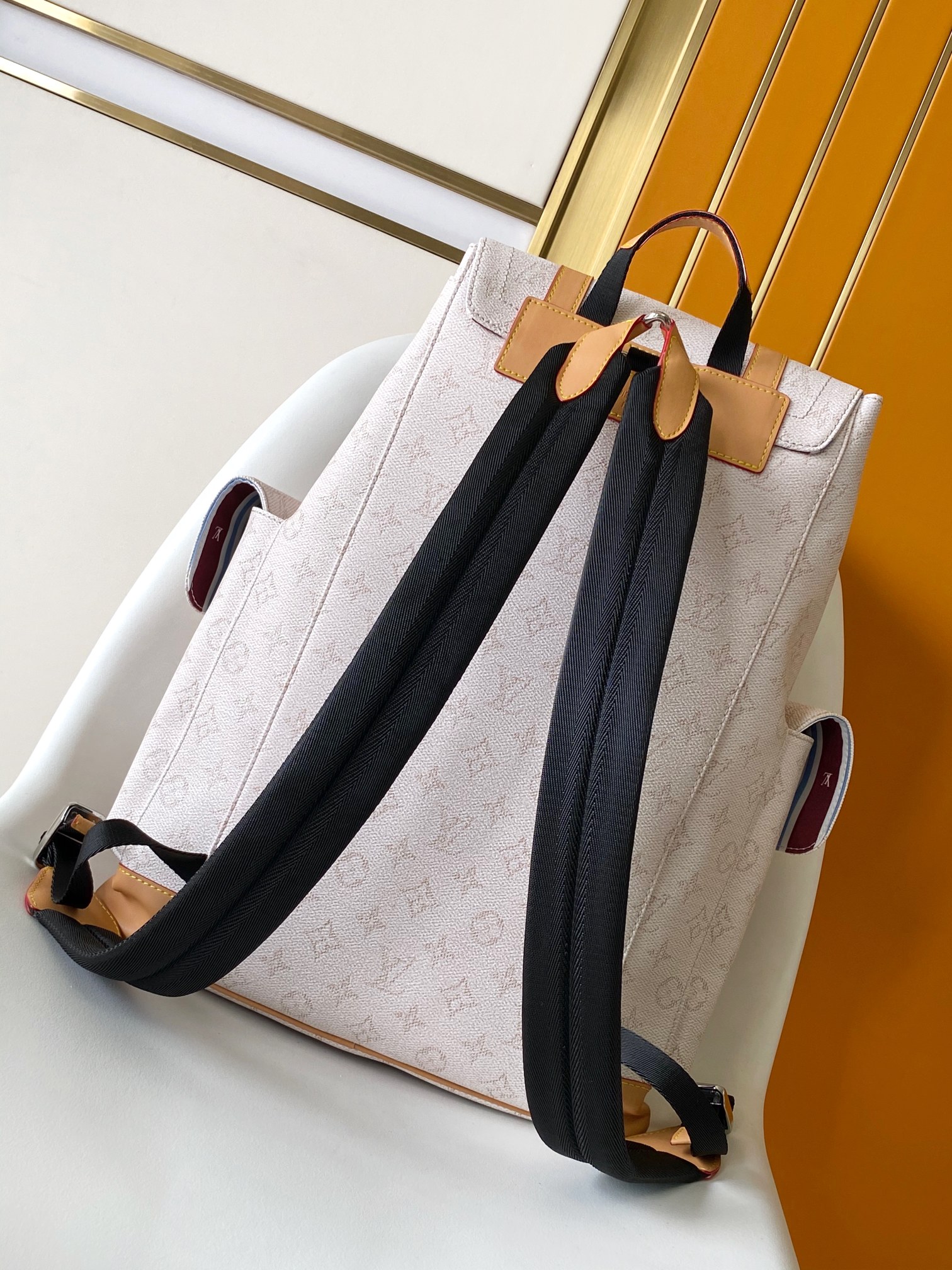 Louis Vuitton Backpack Canvas White M-s