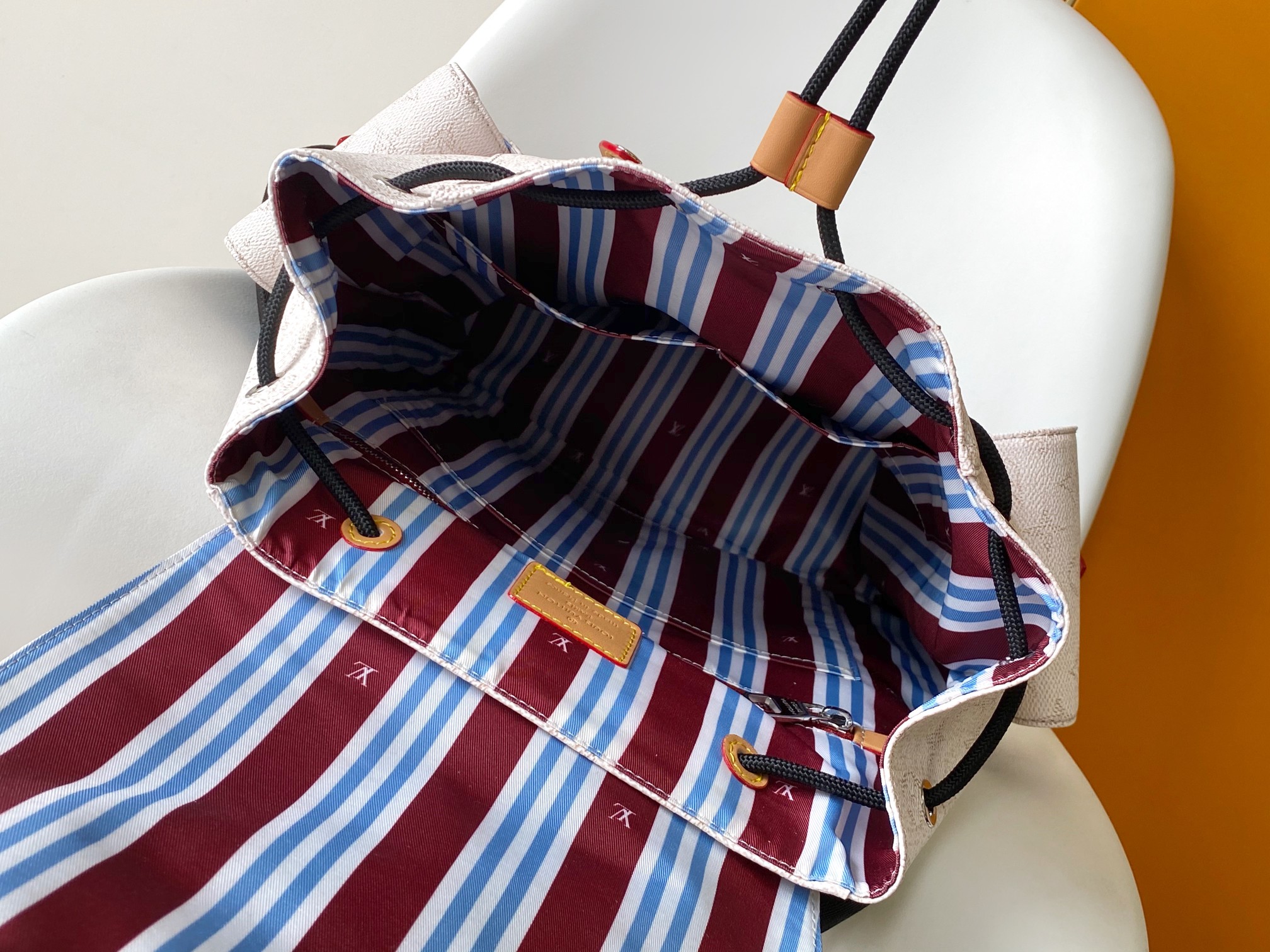 Louis Vuitton Backpack Canvas White M-s