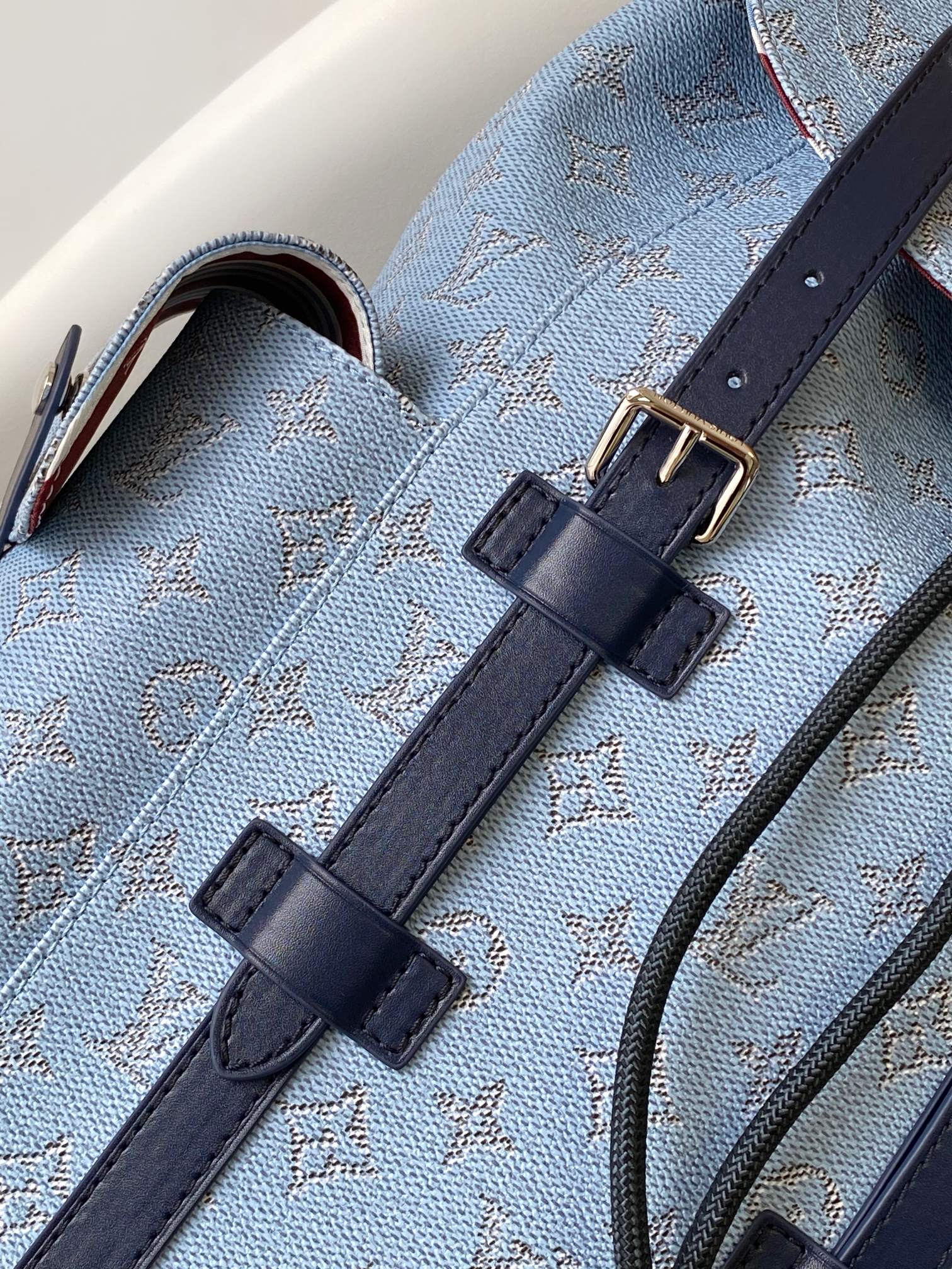Louis Vuitton Backpack Canvas Blue M-s