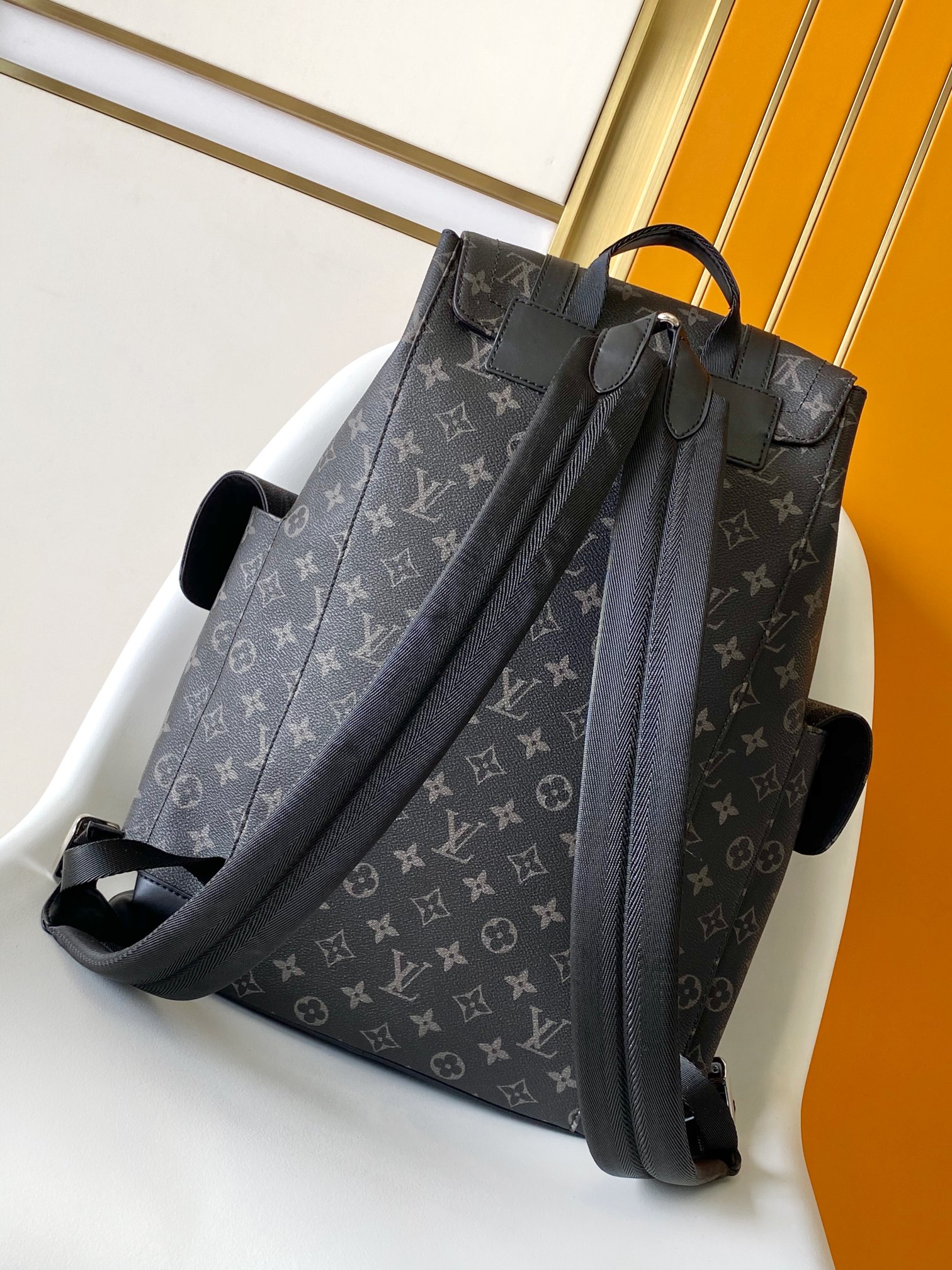 Louis Vuitton Backpack Canvas Blue M-s
