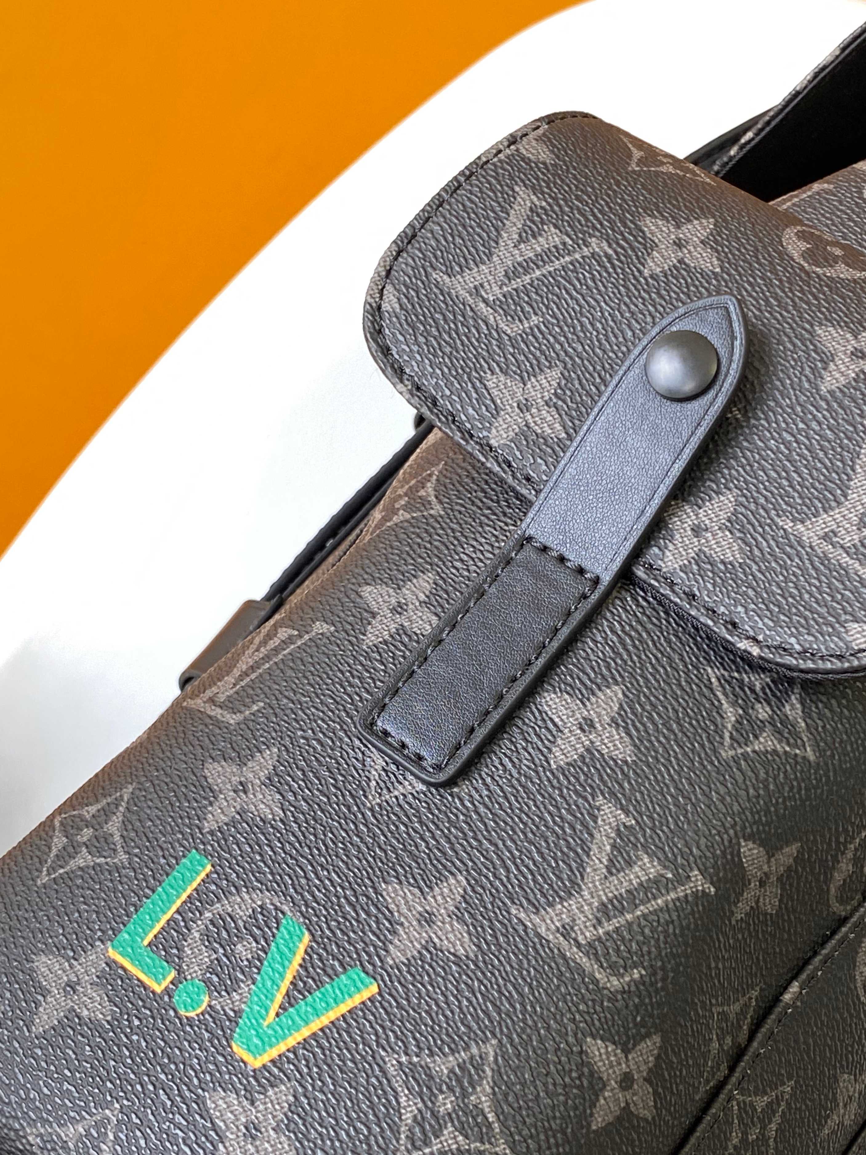 Louis Vuitton Backpack Canvas Blue M-s