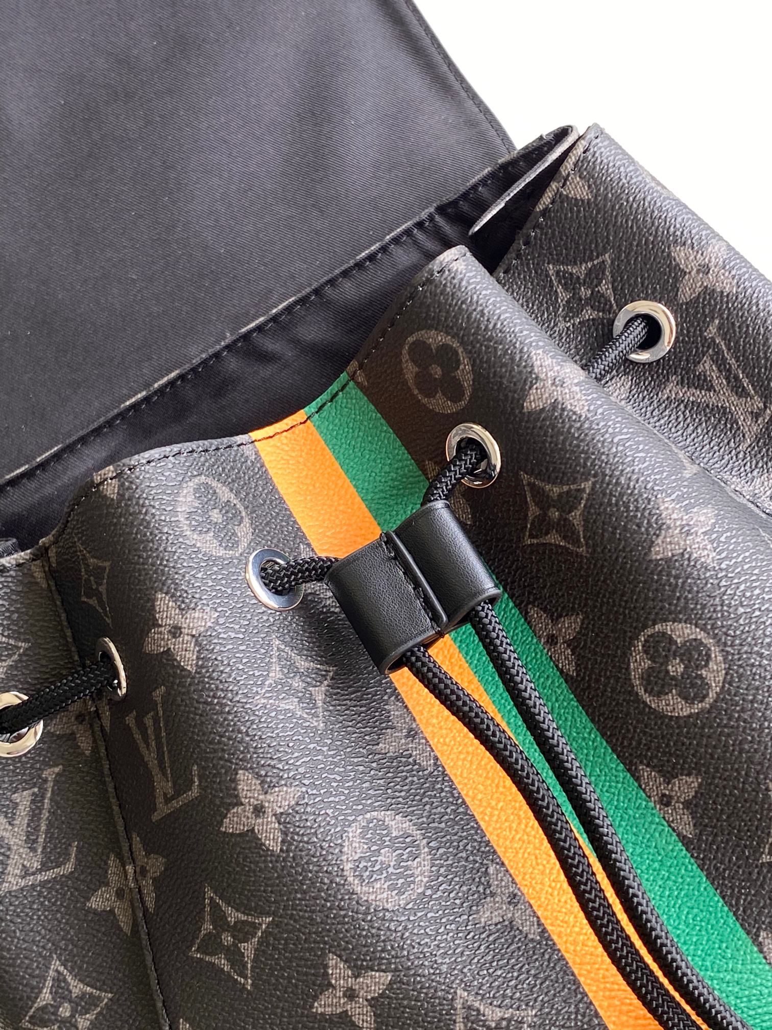 Louis Vuitton Backpack Canvas Blue M-s