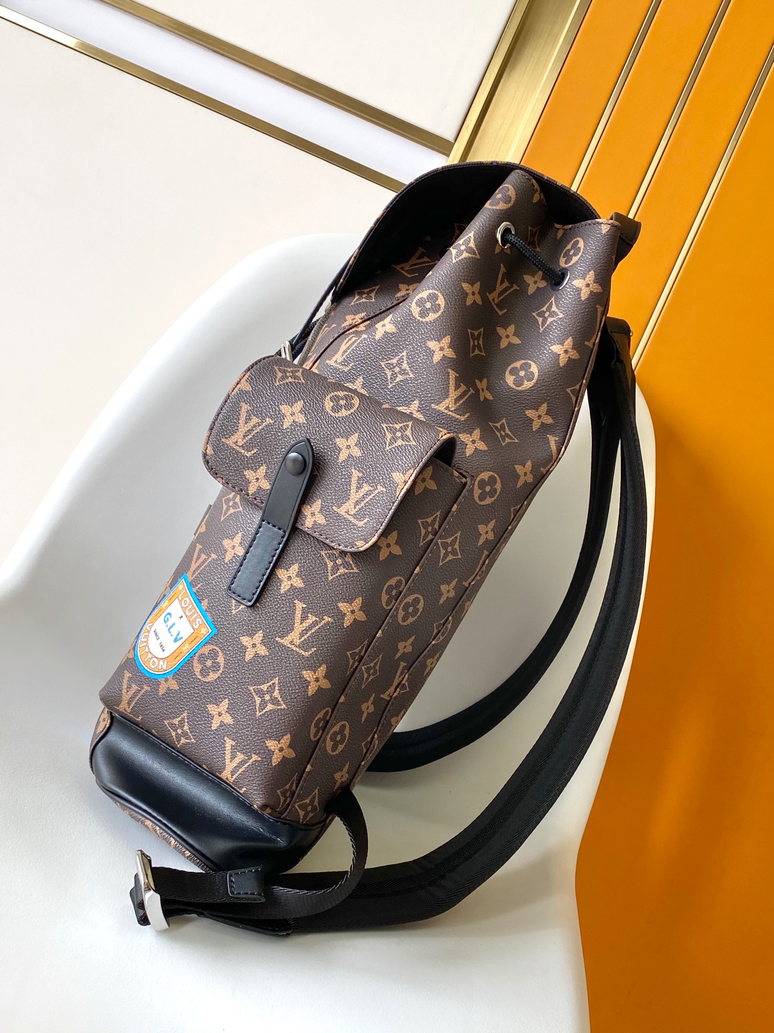 Louis Vuitton Backpack Canvas Blue M-s