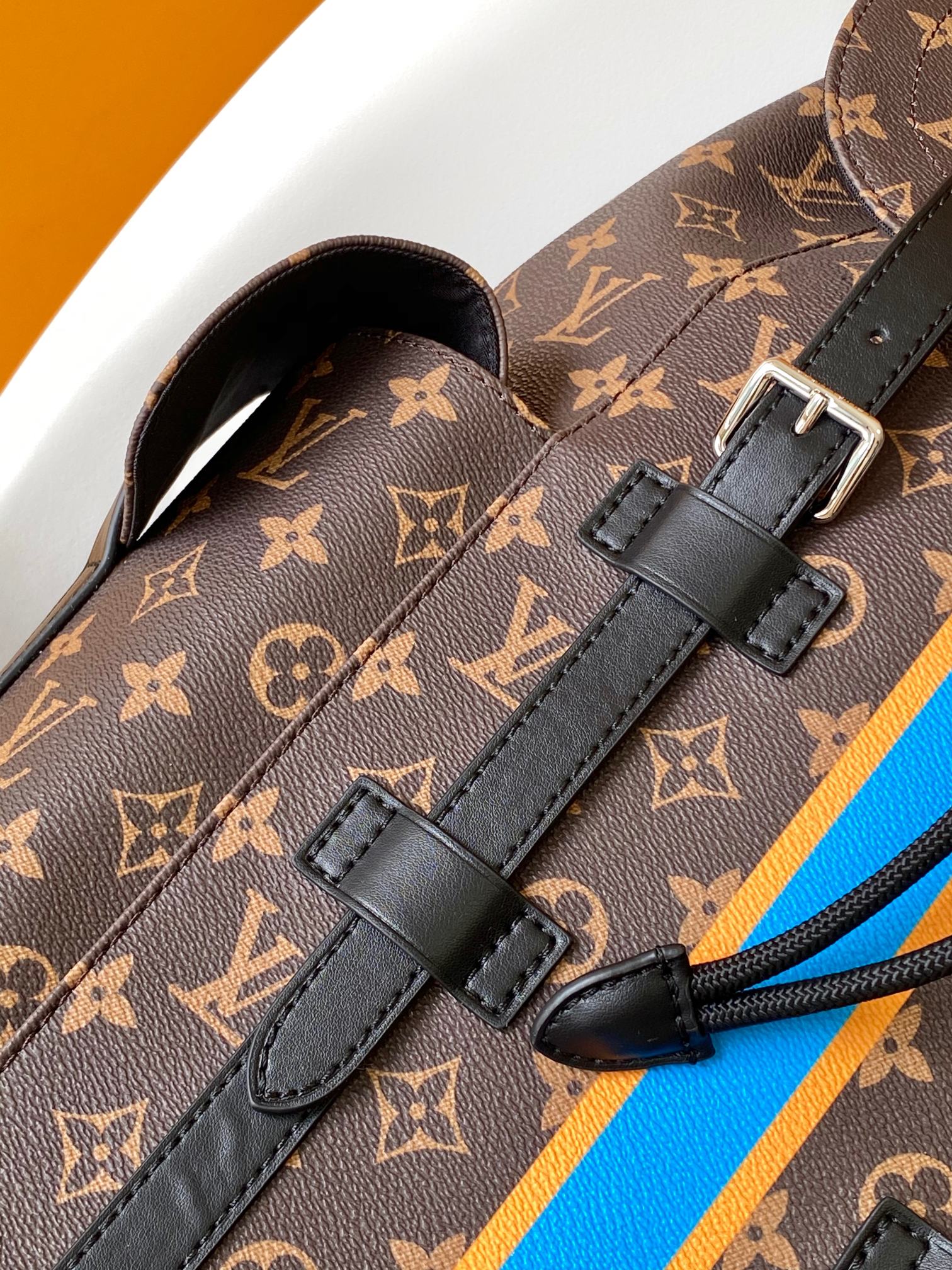 Louis Vuitton Backpack Canvas Blue M-s