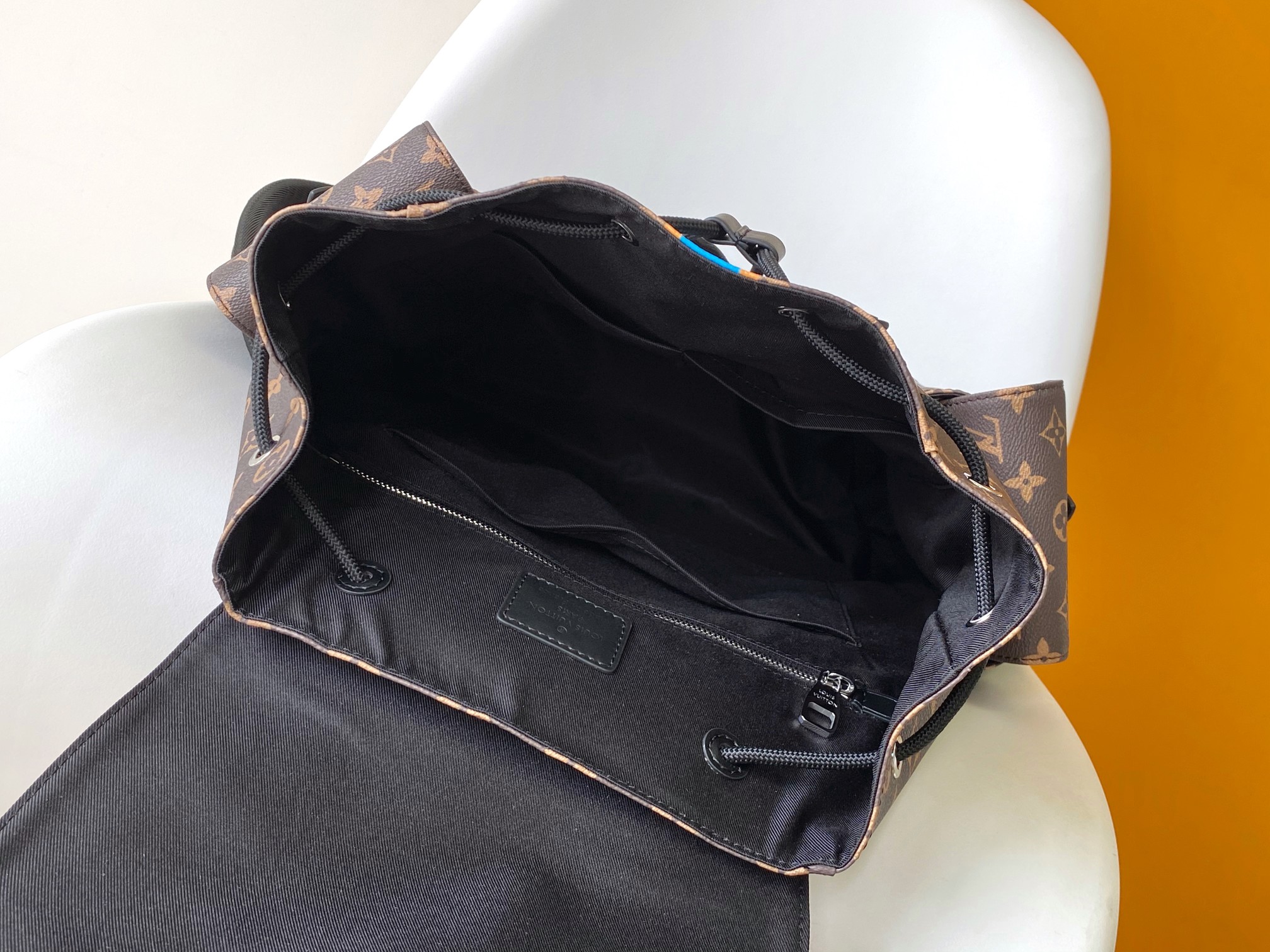 Louis Vuitton Backpack Canvas Blue M-s