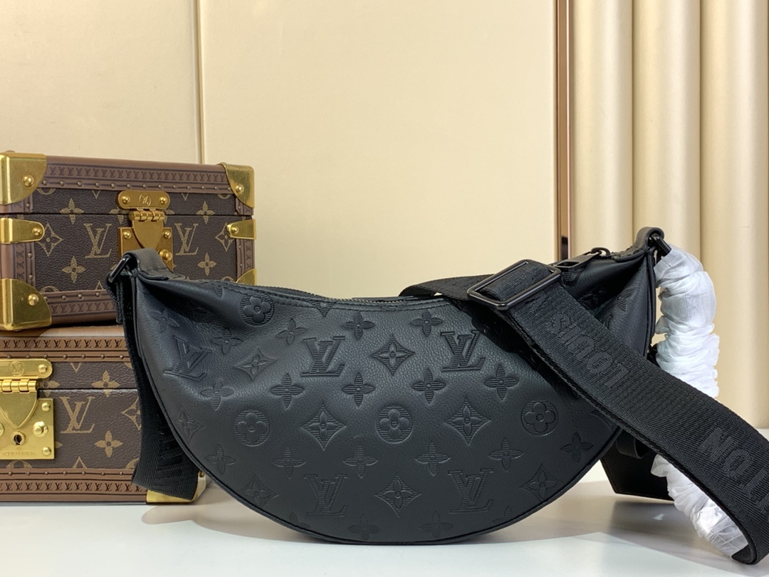 Louis Vuitton Basic Bag Cow Leather Black M-xl-s
