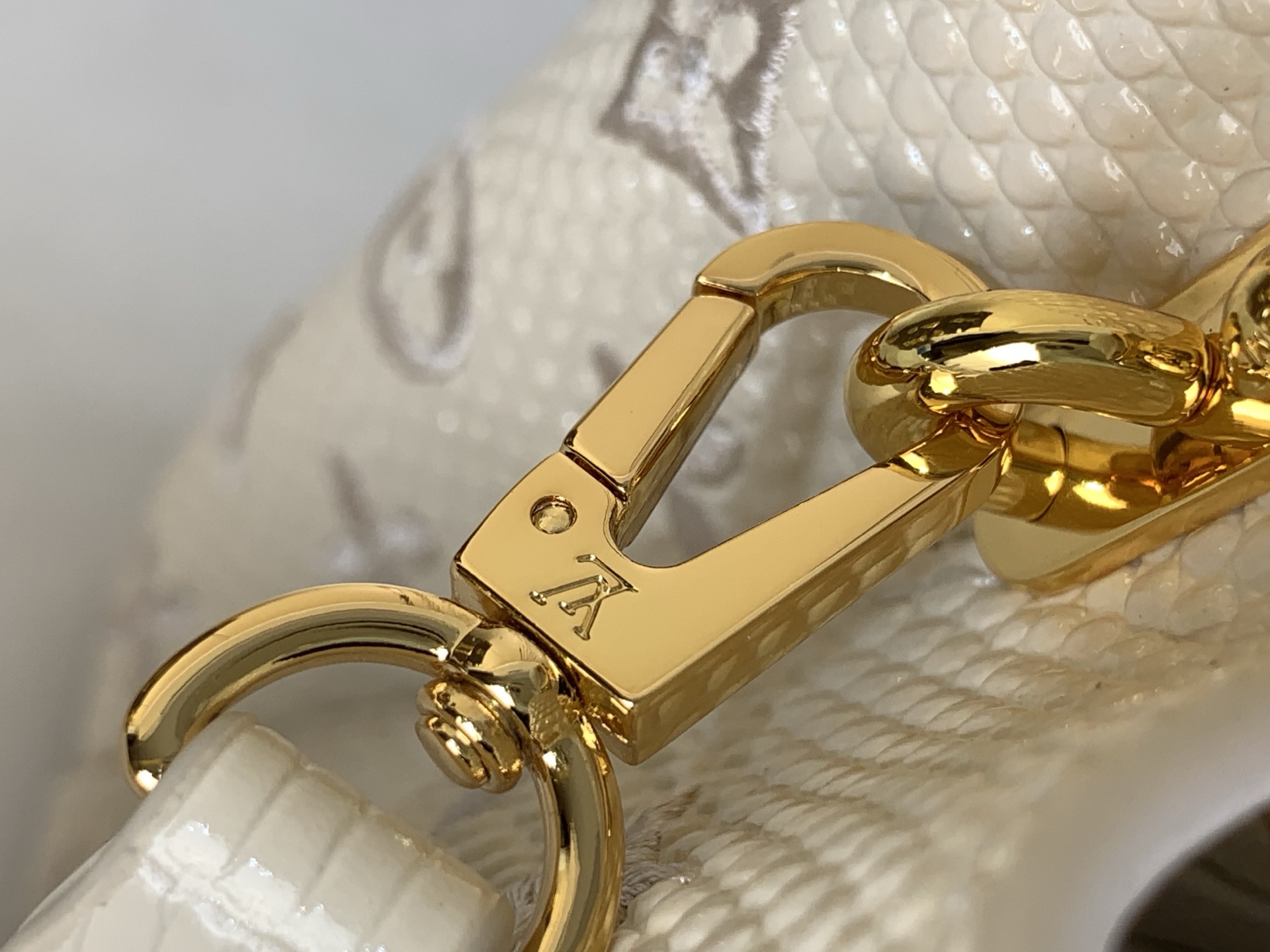 Louis Vuitton Basic Bag Cow Leather White M-l-s