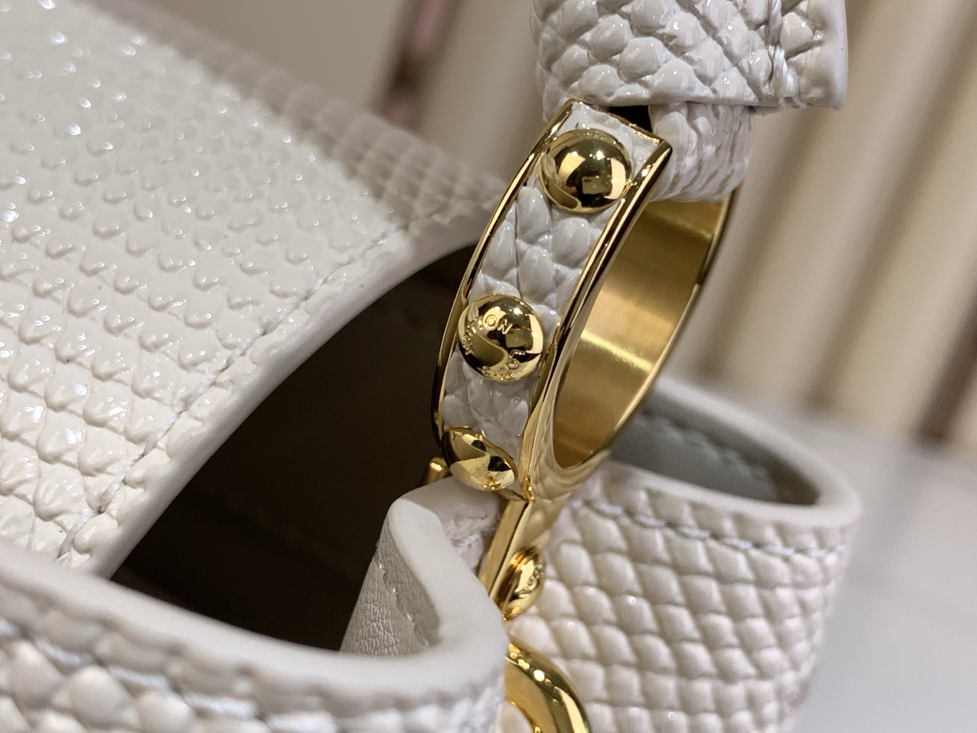 Louis Vuitton Basic Bag Cow Leather White M-l-s